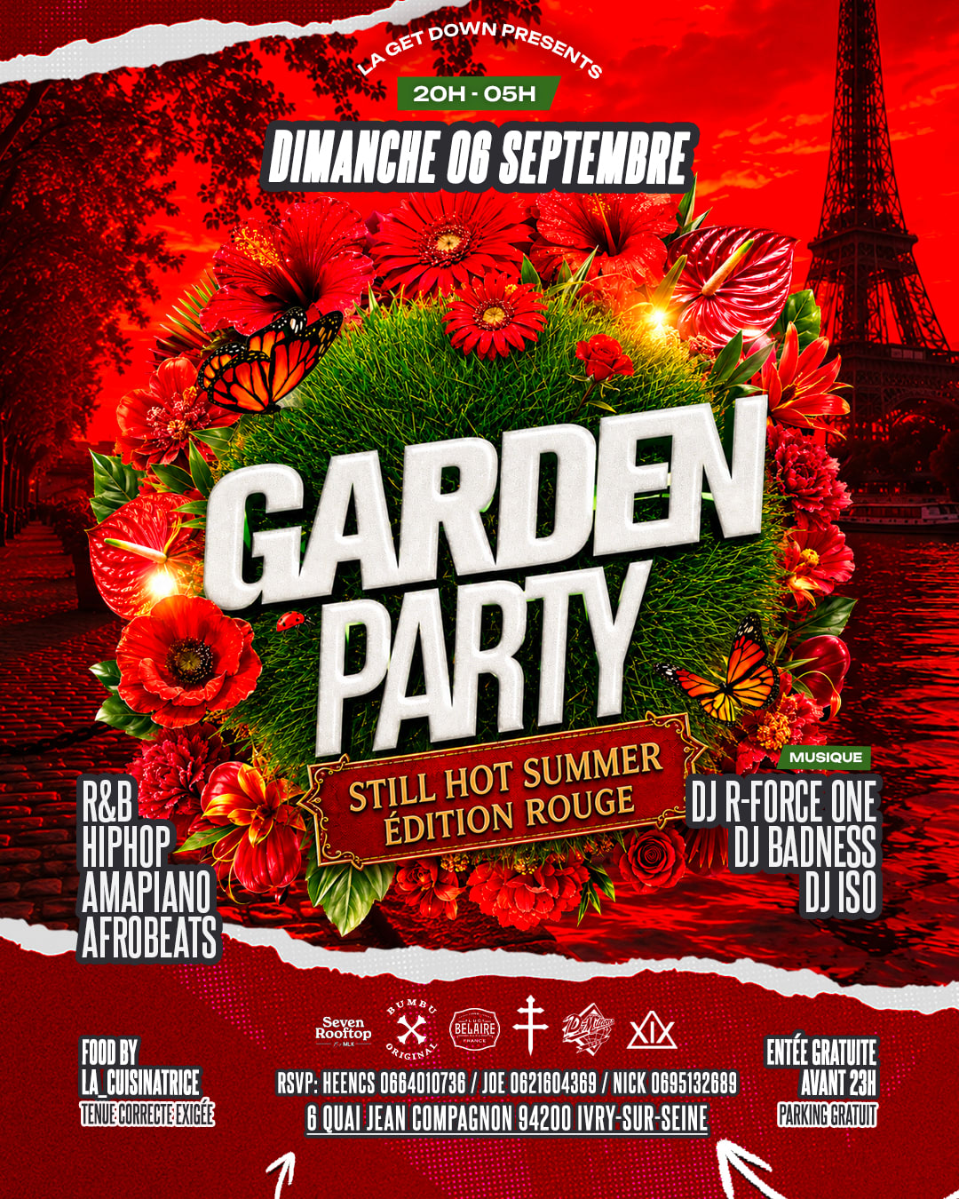 Garden Party | Rouge Edition | Dim 6 Sept | Terrasse - Chil