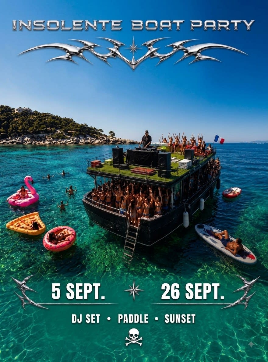 Insolente Boat Party With Dj Set