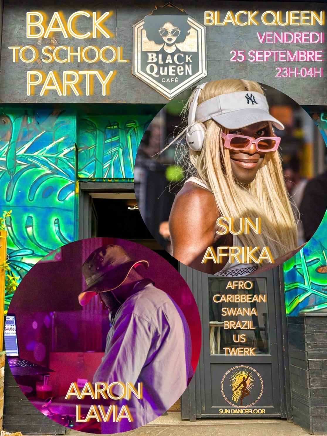 Back To School Party - Sun Afrika & Aaron Lavia Black Queen
