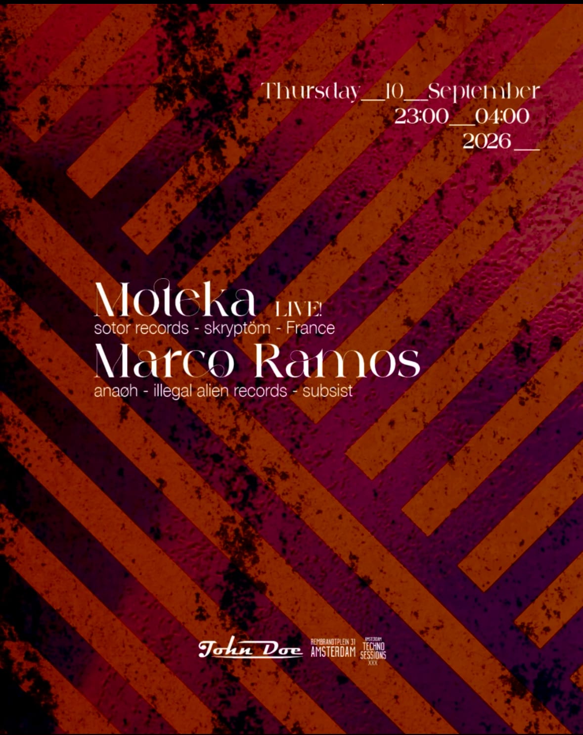Amsterdam Techno Sessions W/ Moteka (Sotor Records) Fr