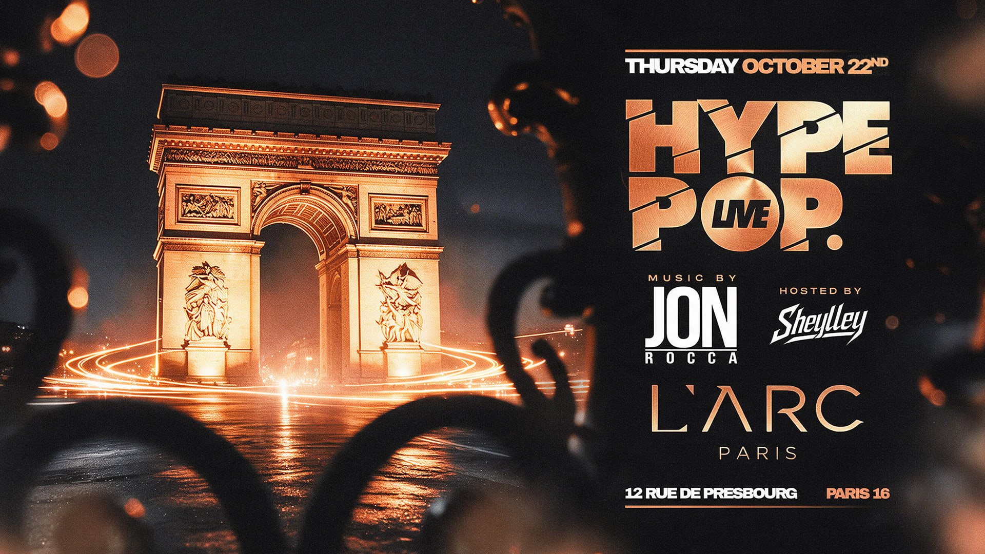 Hype Pop @ L'arc Paris - Jeudi 22 Octobre