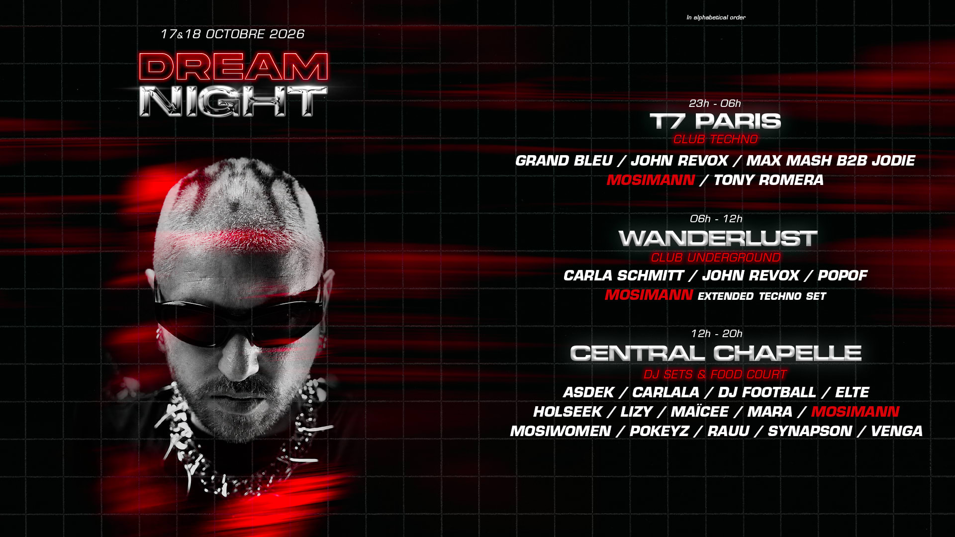 Mosimann : Dream Night — T7 + Wanderlust + Central Chapelle