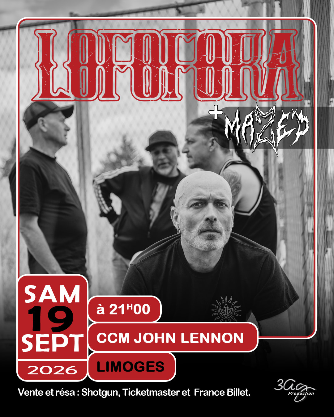 Lofofora + Maze'd + Cat On The Ledge - Limoges