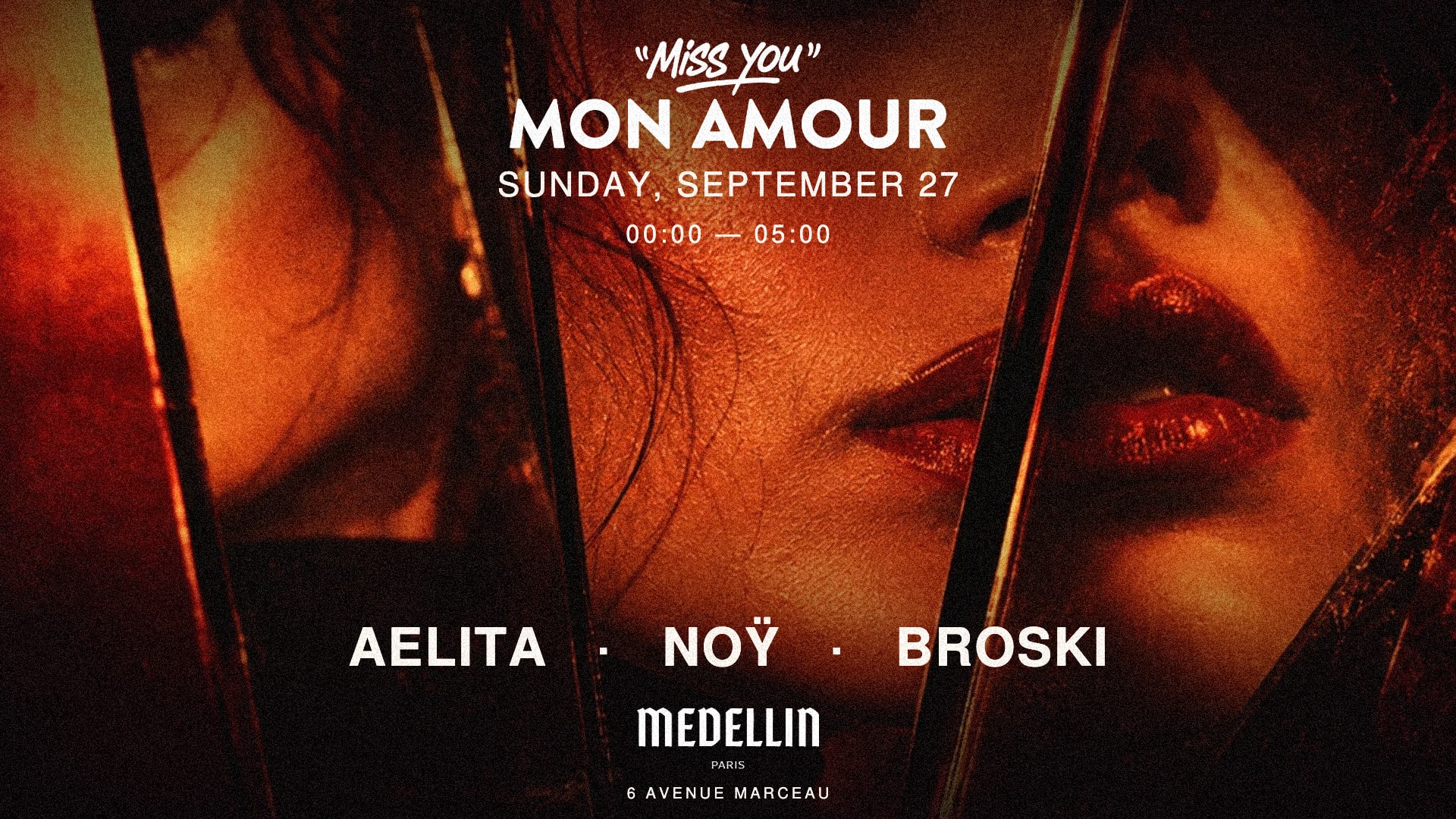 Miss You Mon Amour @ Medellin Paris - Dimanche 27 Septembre