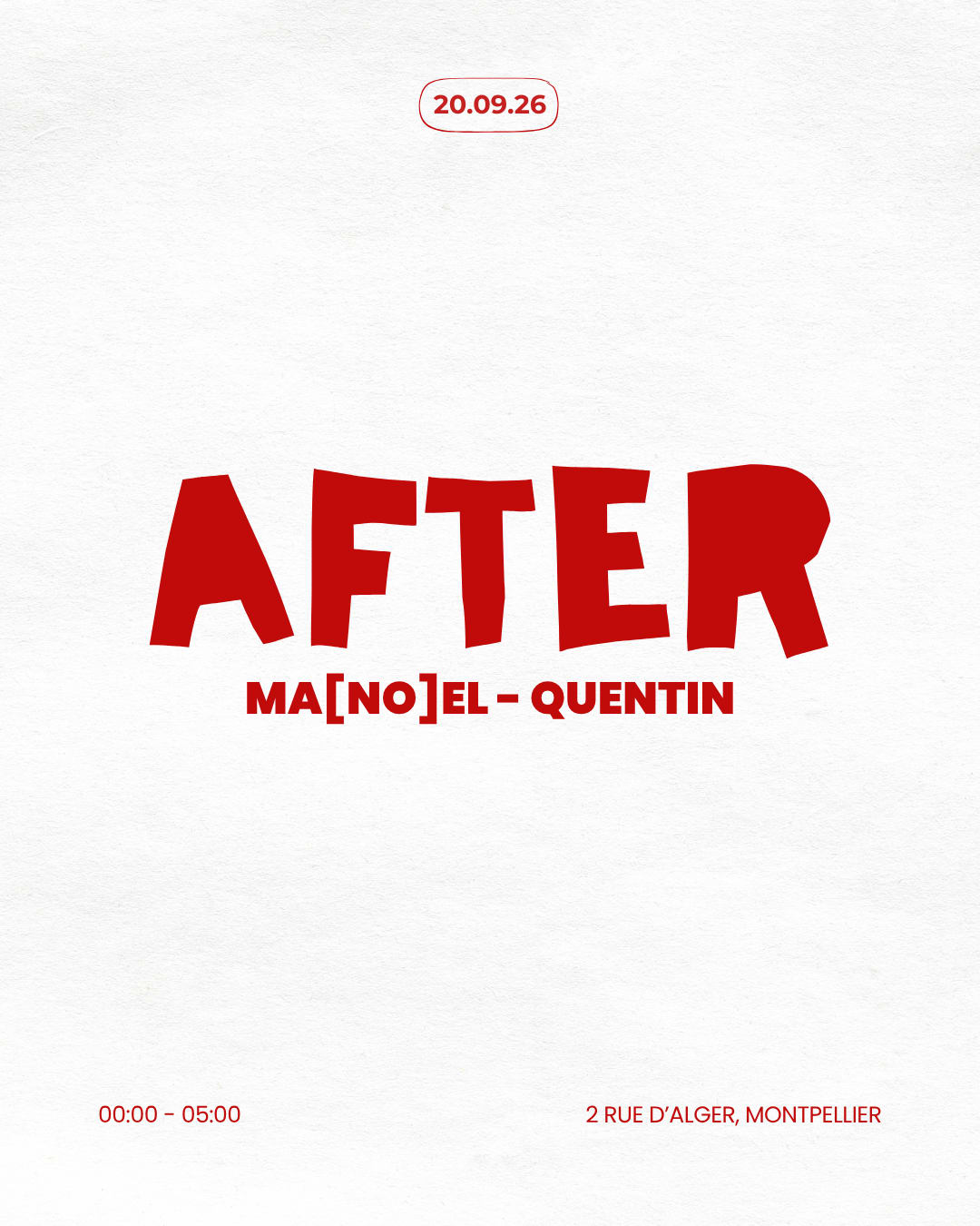Boum Boum : After (Entrée Gratuite)