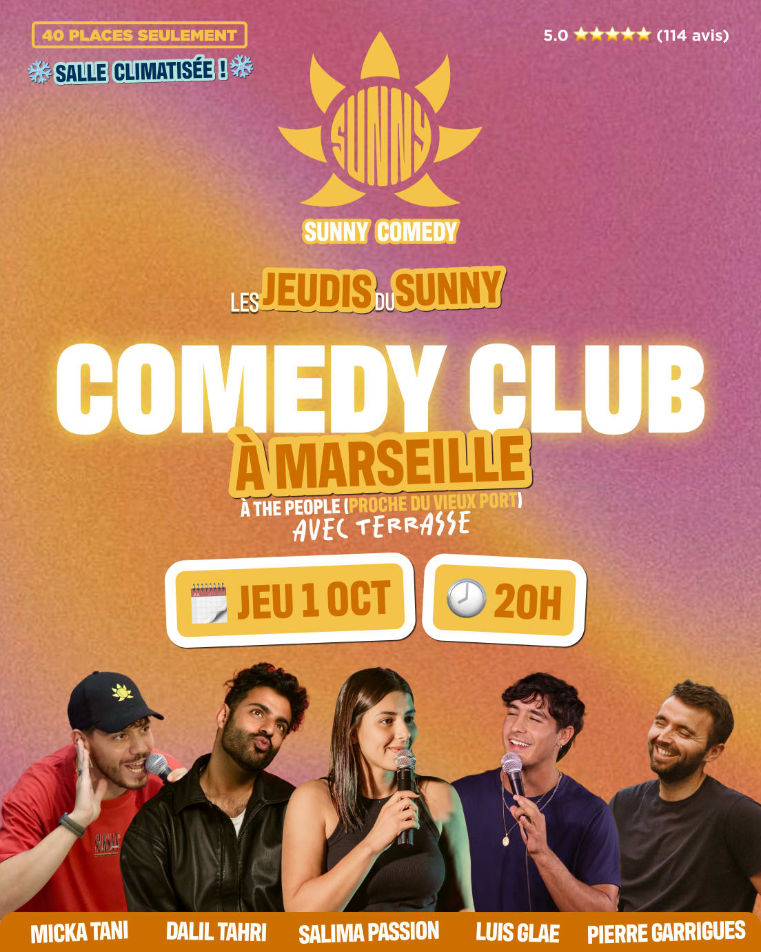 Sunny Comedy Club À The People (Dalil, Salima, Luis, Pierre)