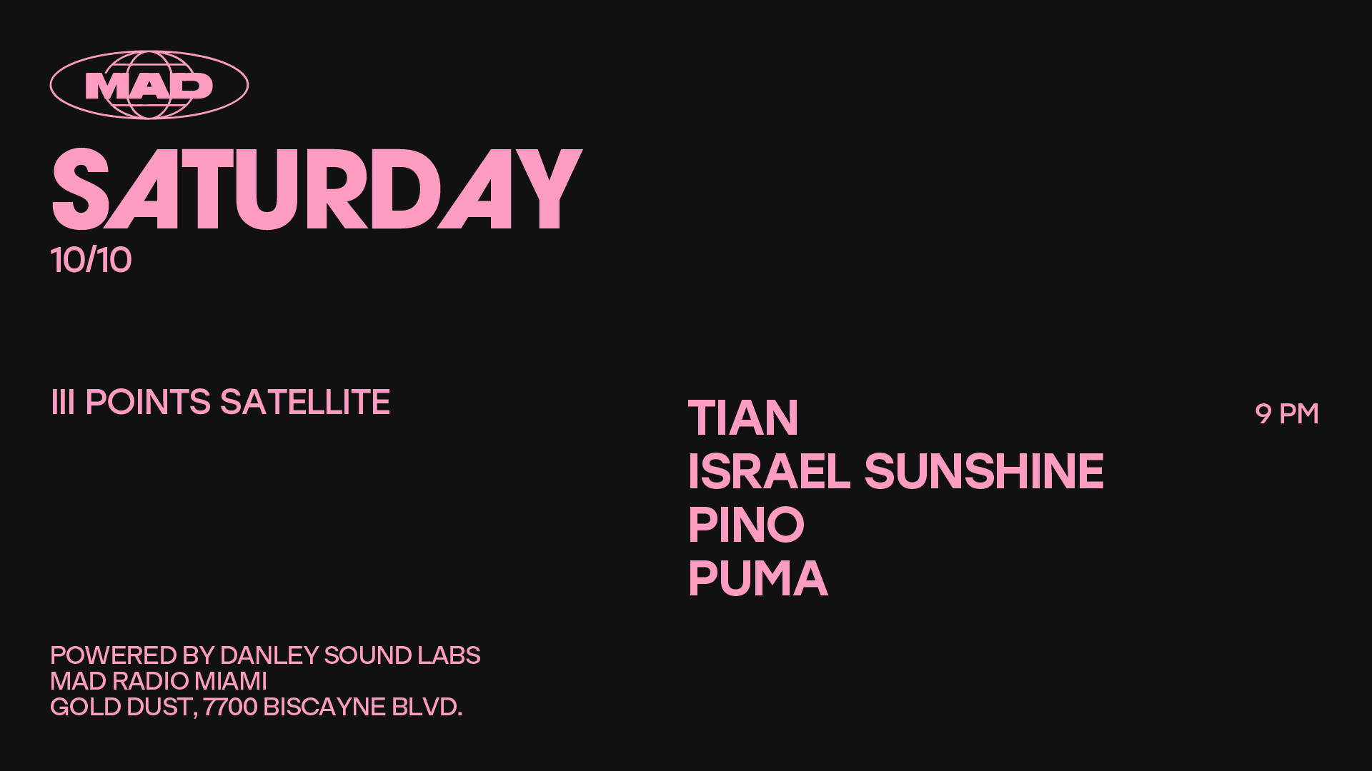 III Points Satelitte: Tian / Israel Sunshine / Pino / Puma
