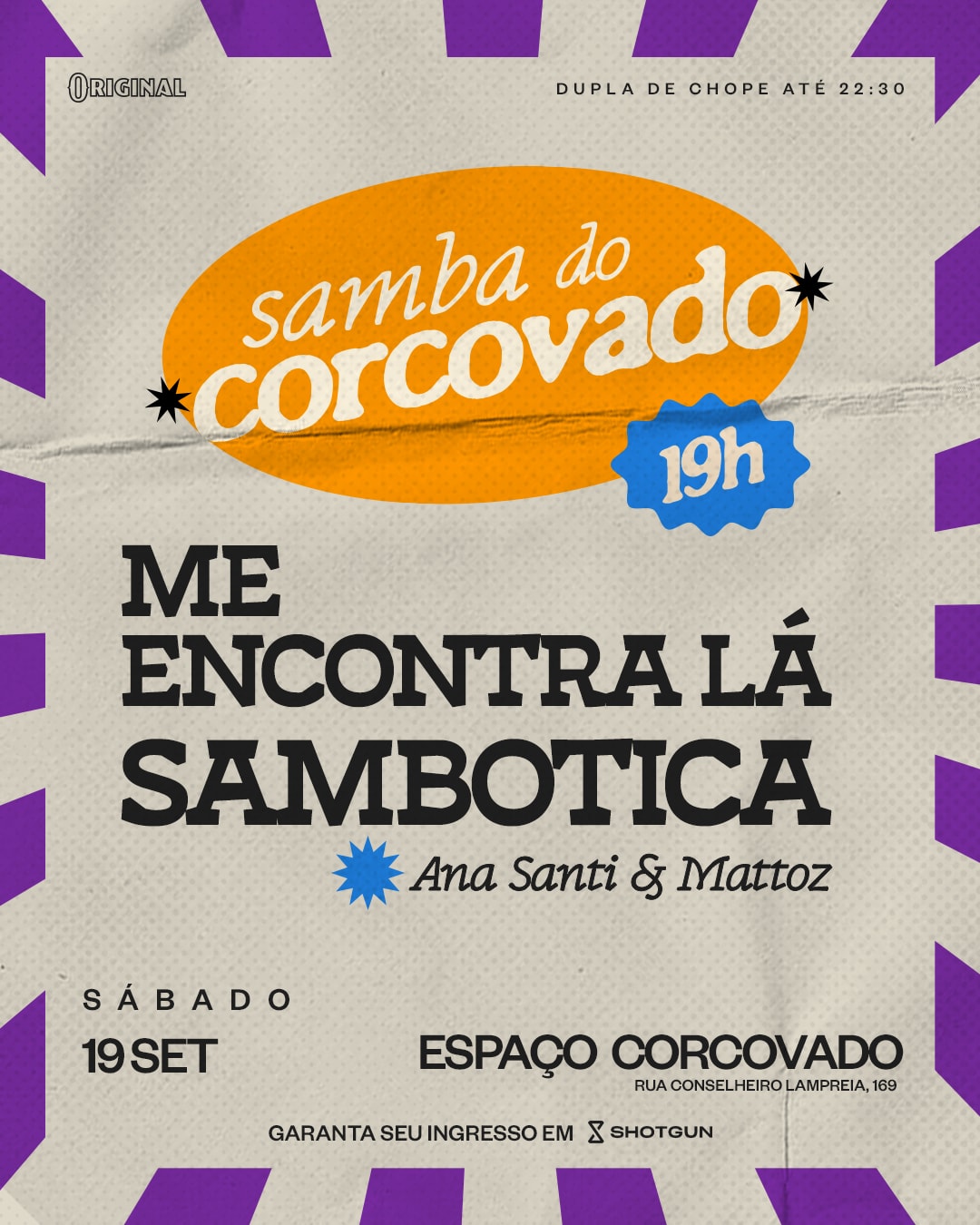 Samba Do Corcovado * 19/09 * Mel, Sambotica & Dj’S