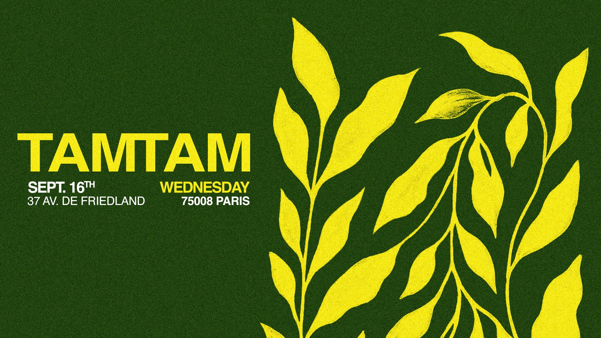 Mercredi 16 Septembre - Tam Tam