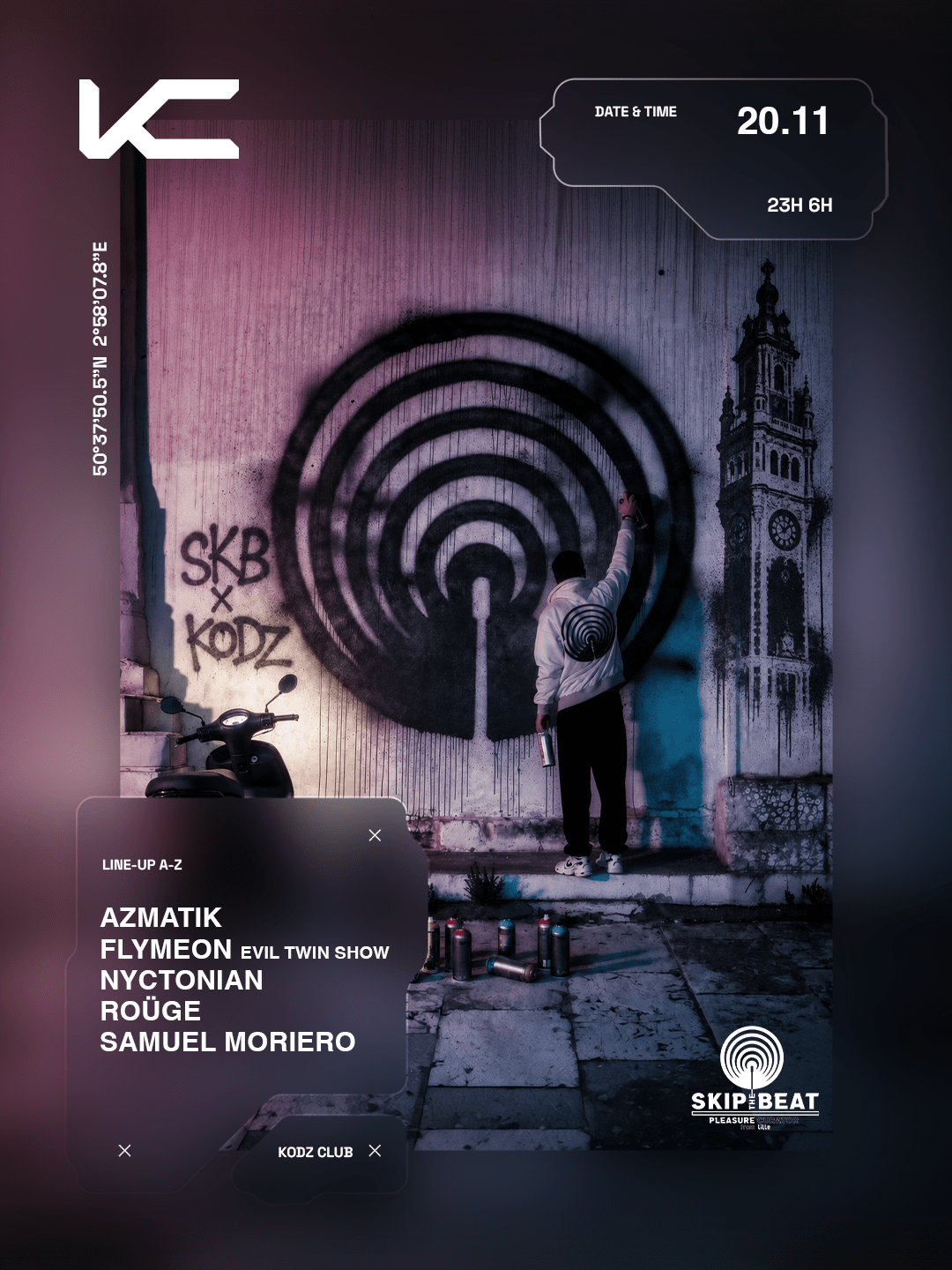 Kodz X Skip The Beat Presents : Samuel Moriero, Flymeon...