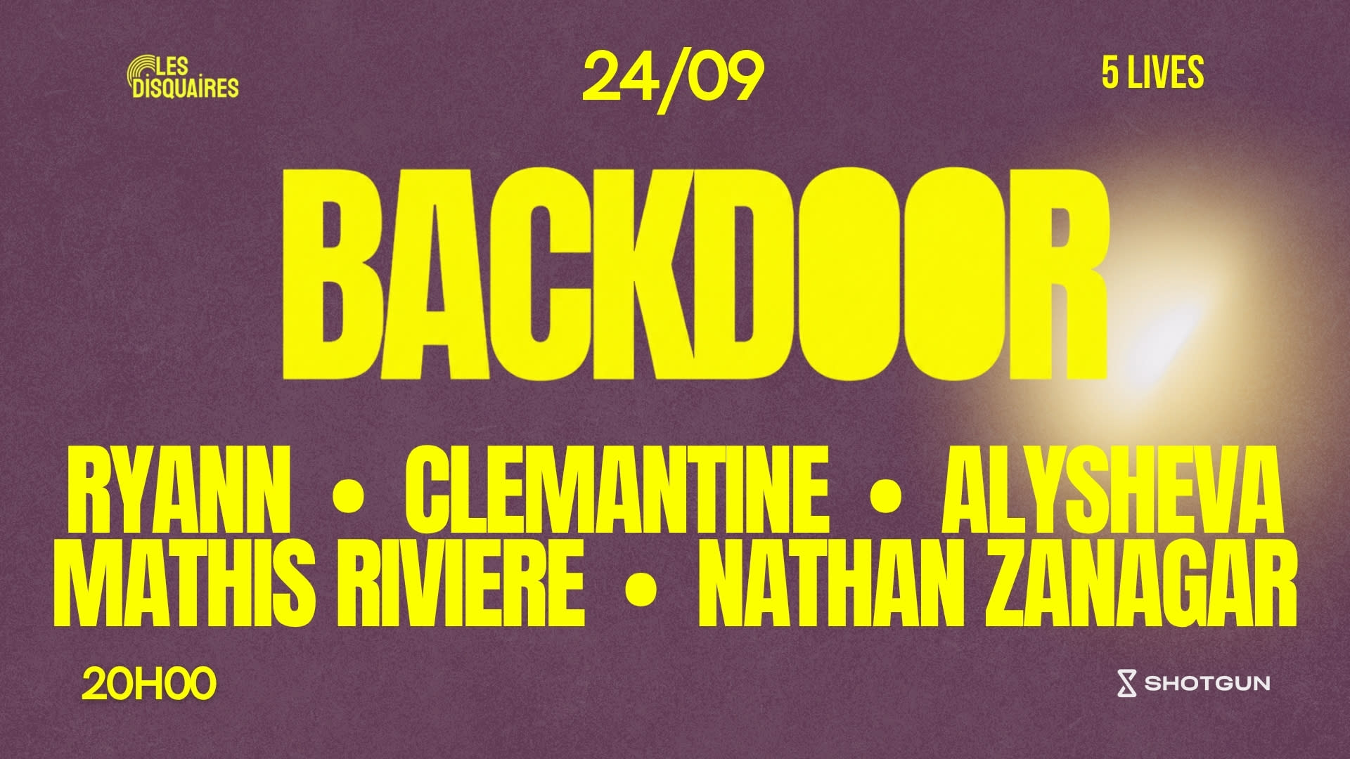 Backdoor X Les Disquaires - Lives