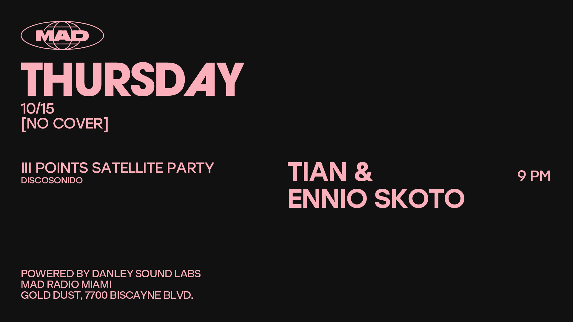 III Points Satellite / Discosonido: Tian & Ennio Skoto