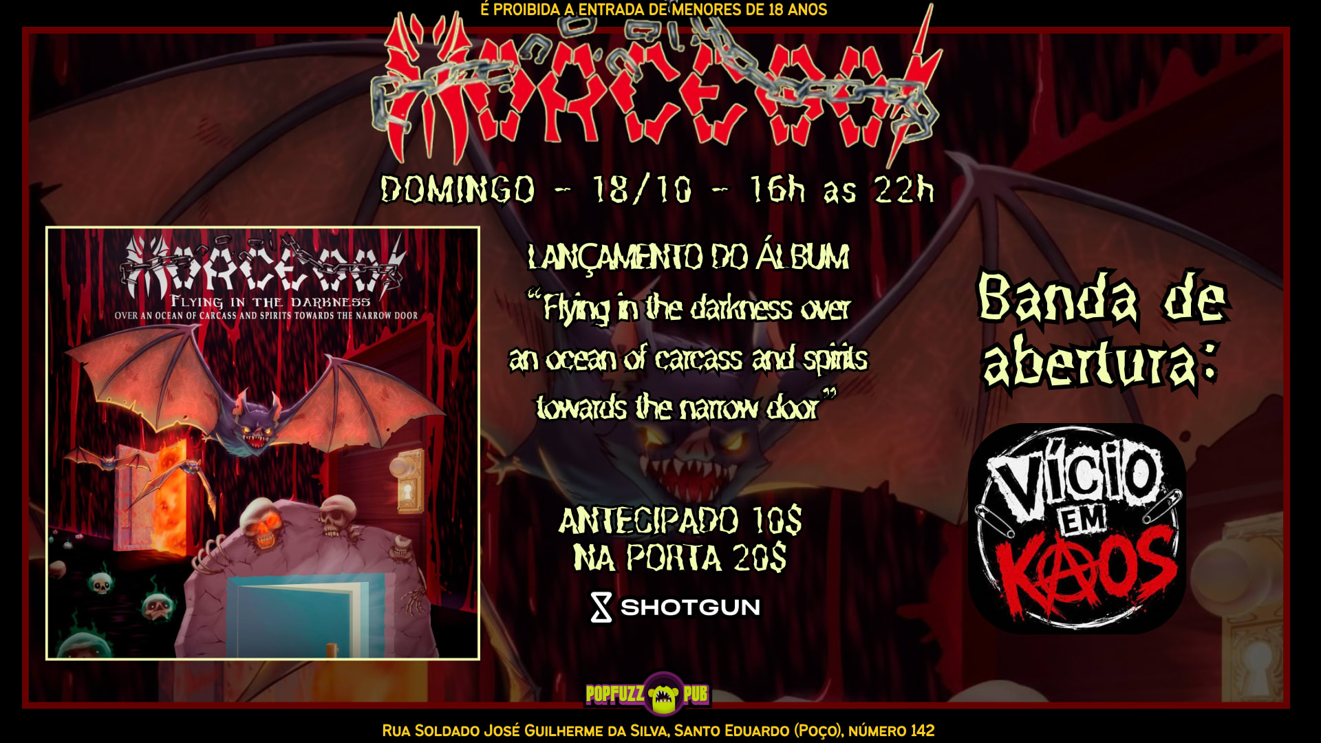 Lançamento Morcegos + Vício Em Kaos