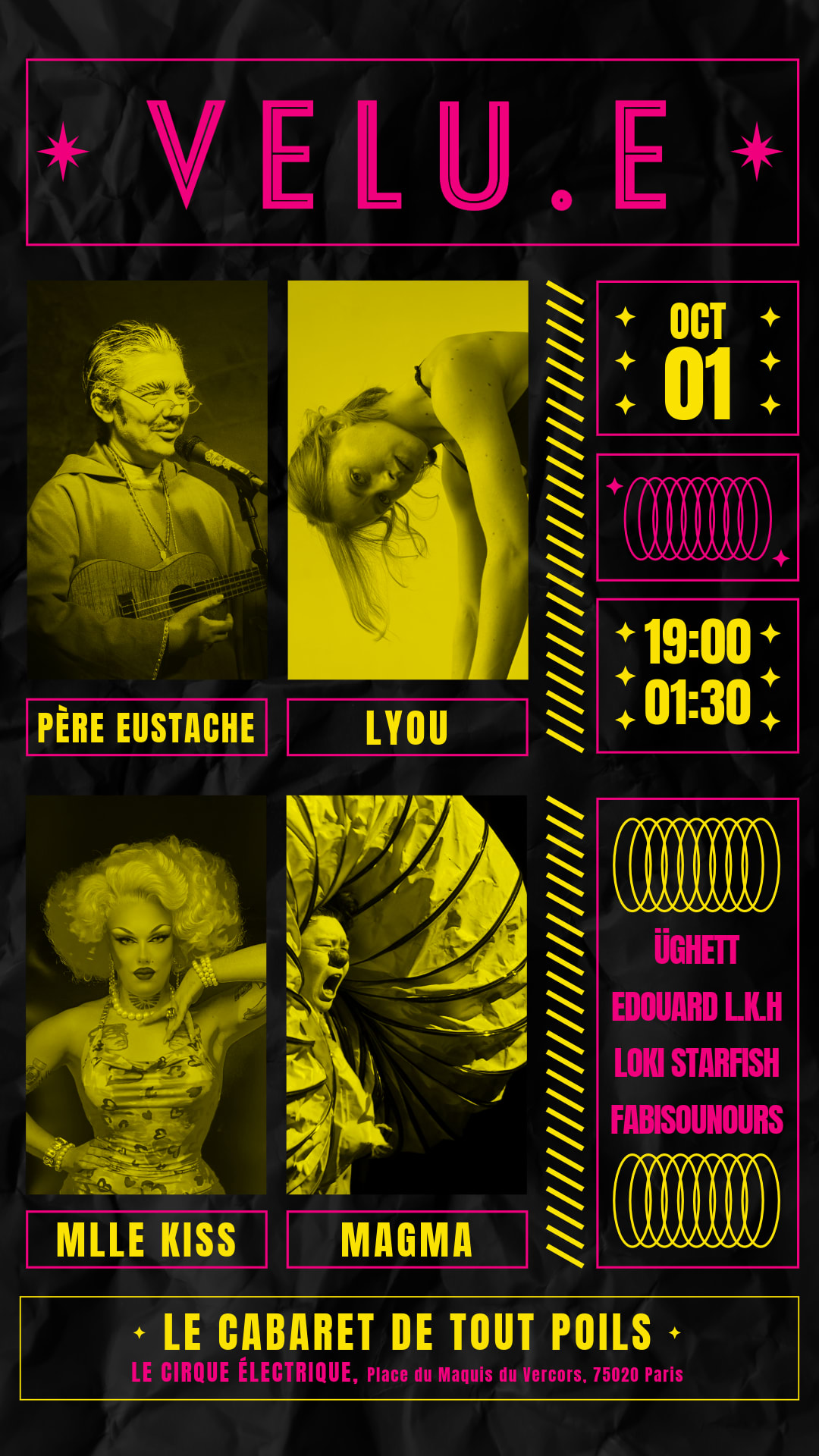 Velu.E - Cabaret & Afterwork - Le Cirque Électrique