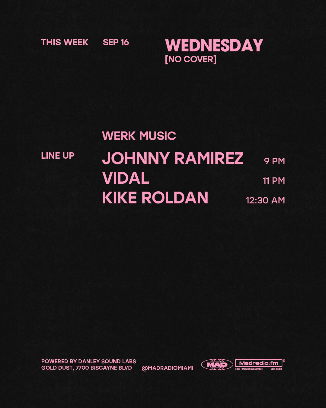 Werk Music: Johnny Ramirez / Vidal / Kike Roldan