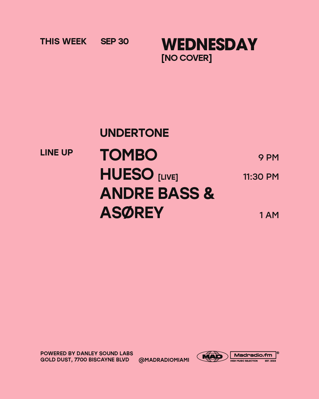 Undertone: Tombo / Hueso / Andre Bass & Asørey