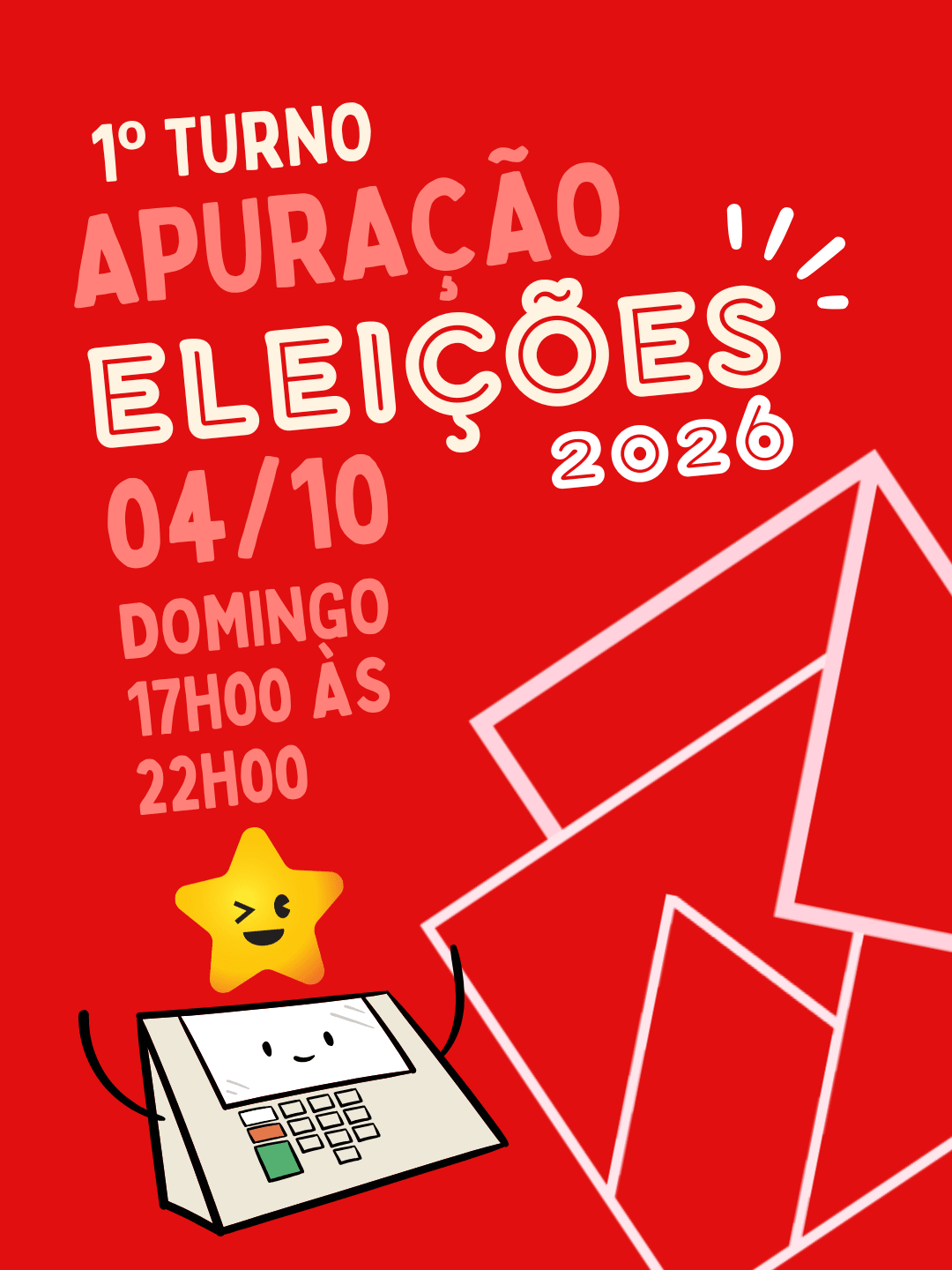04/10 - Apuração 1º Turno - Eleições 2026
