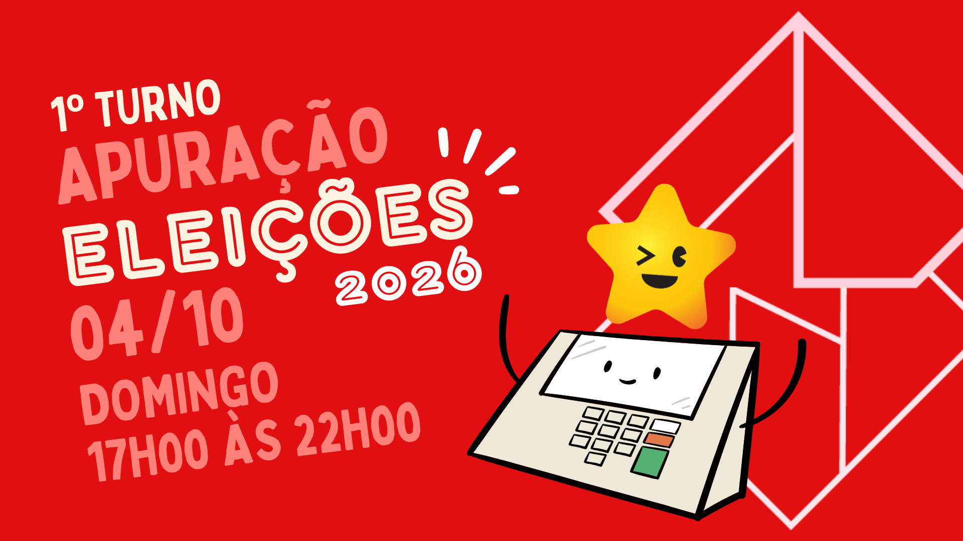 04/10 - Apuração 1º Turno - Eleições 2026