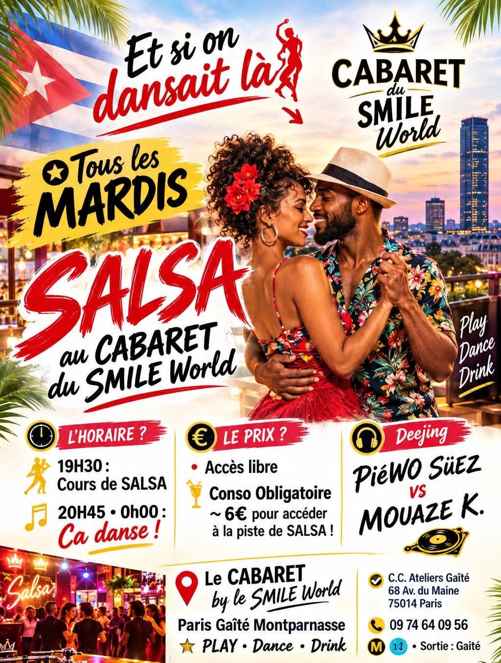 Mardi / Cours & Soirée Salsa Paris
