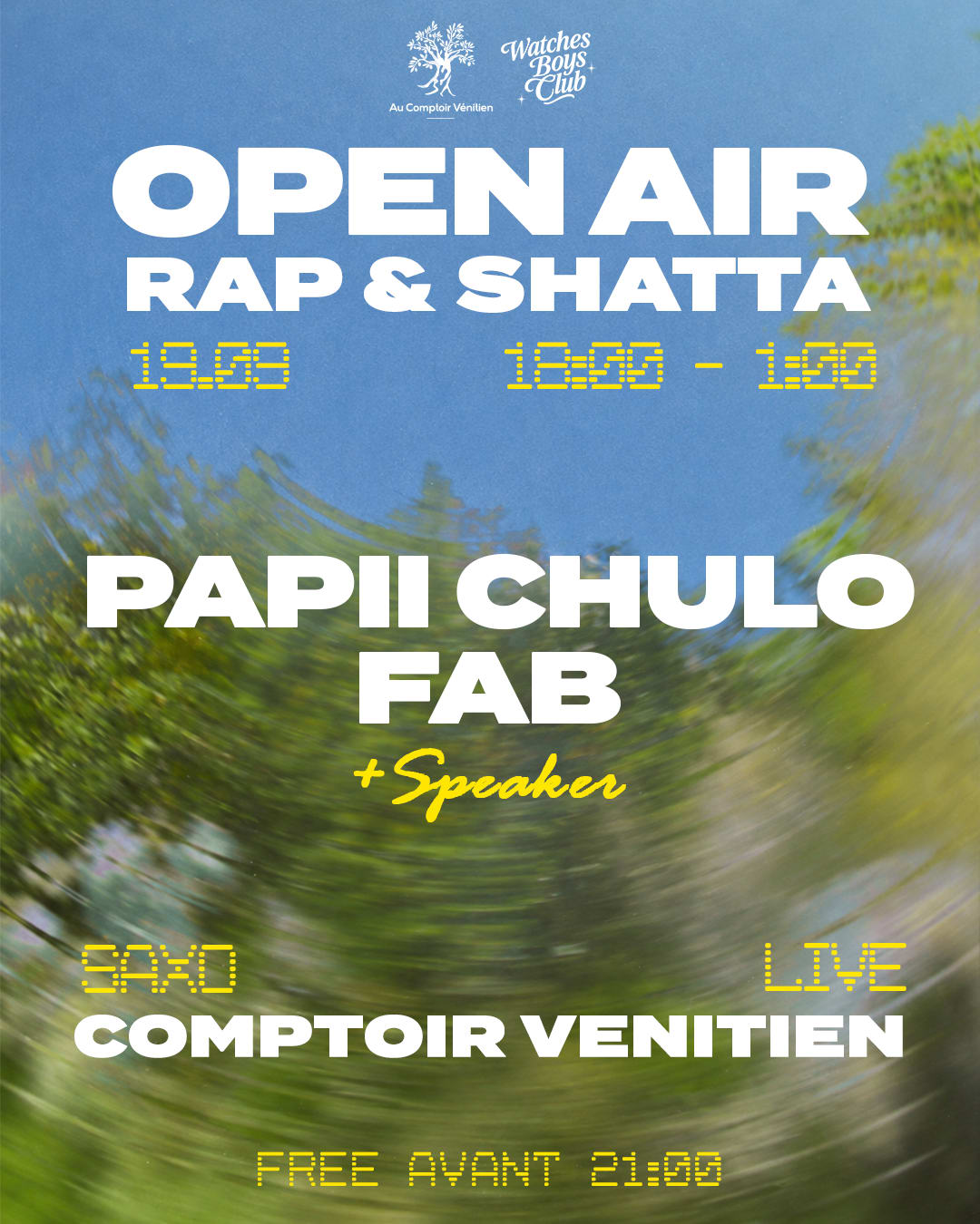 Open Air At Comptoir Venitien - Samedi 19 Septembre