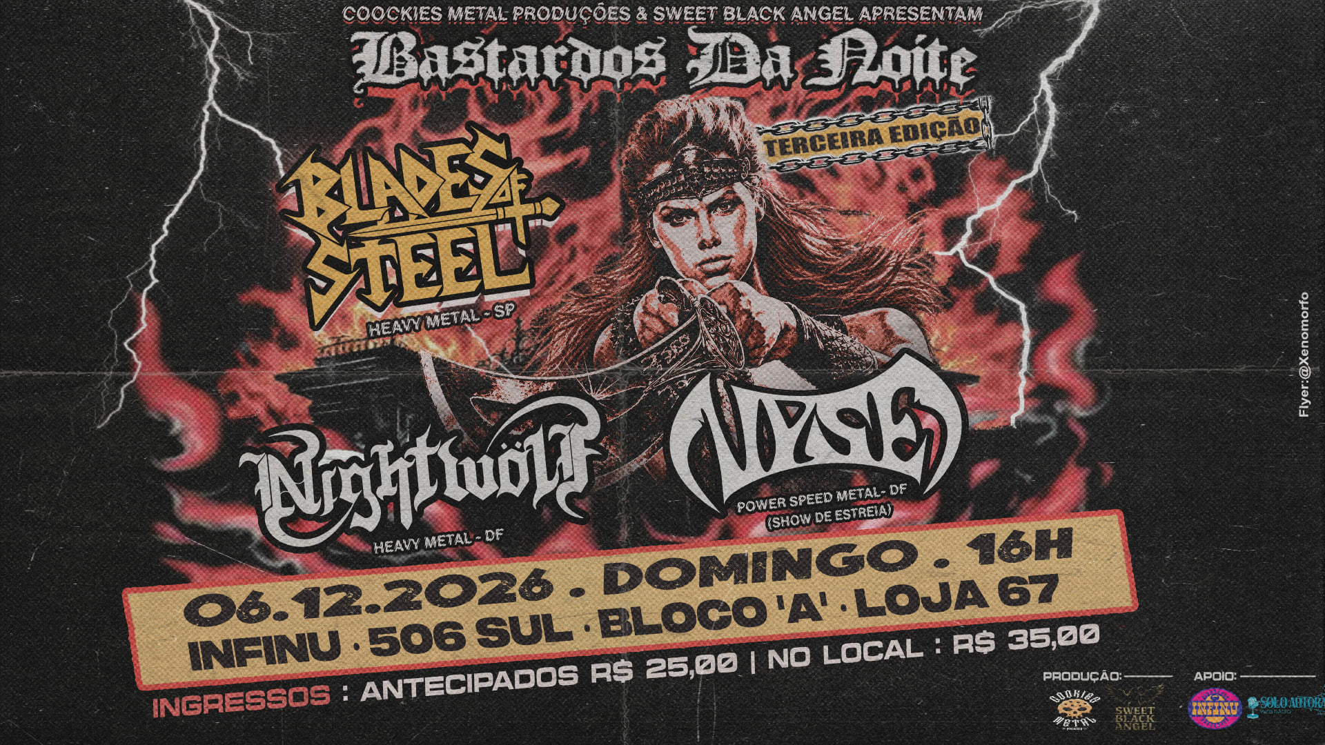 Bastardos Da Noite 3a Edição: Blades Of Steel Em Brasília