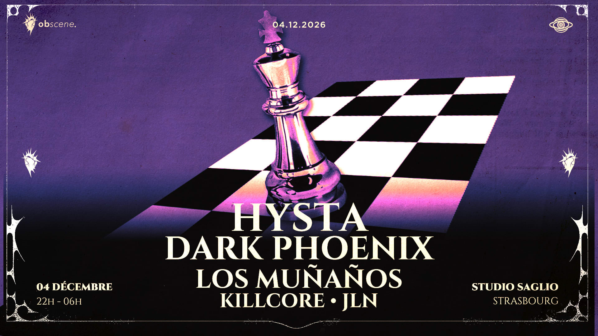 Obscene : Hysta - Dark Phoenix - Los Munanos - Killcore