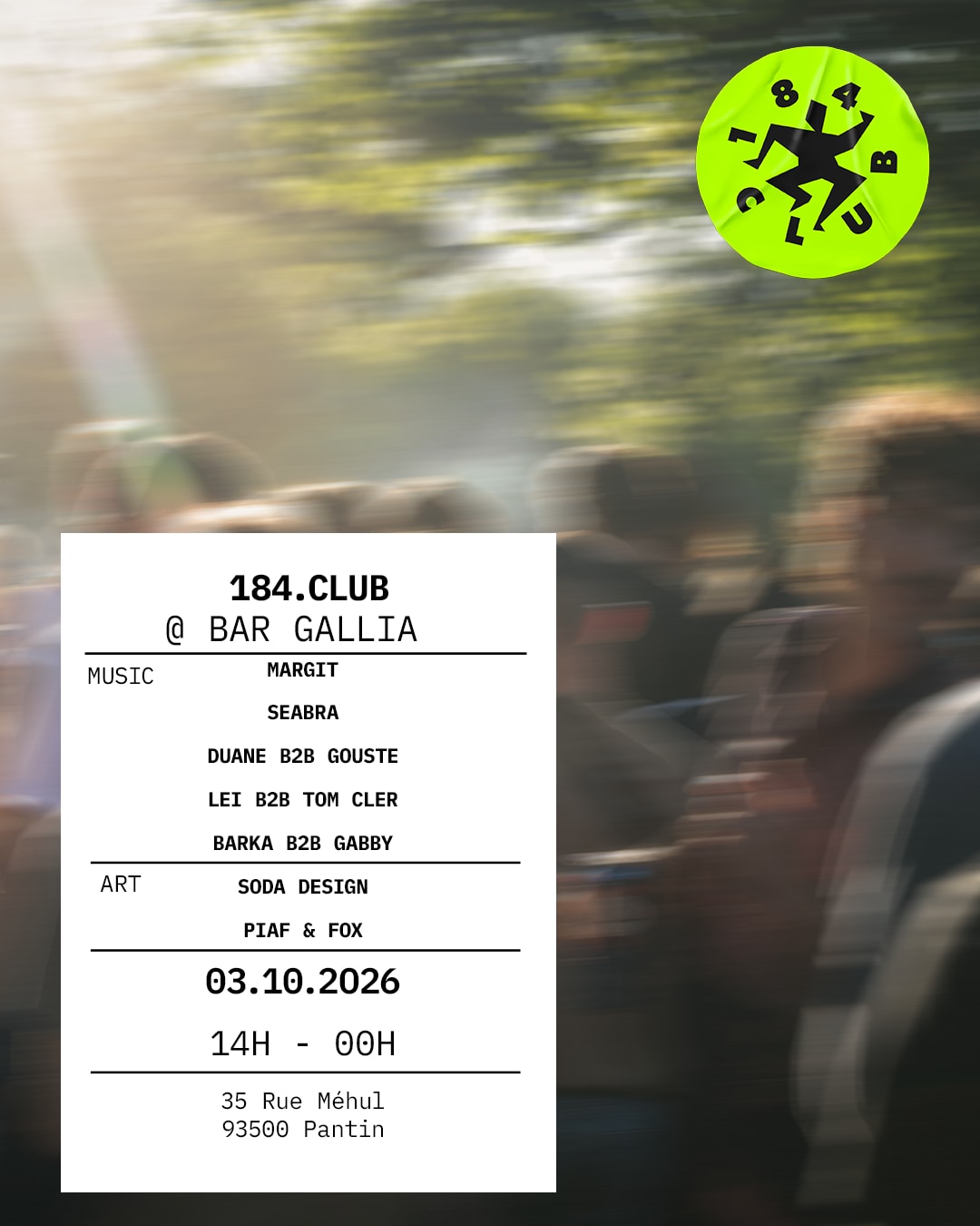 184 & Friends @ Bar Gallia