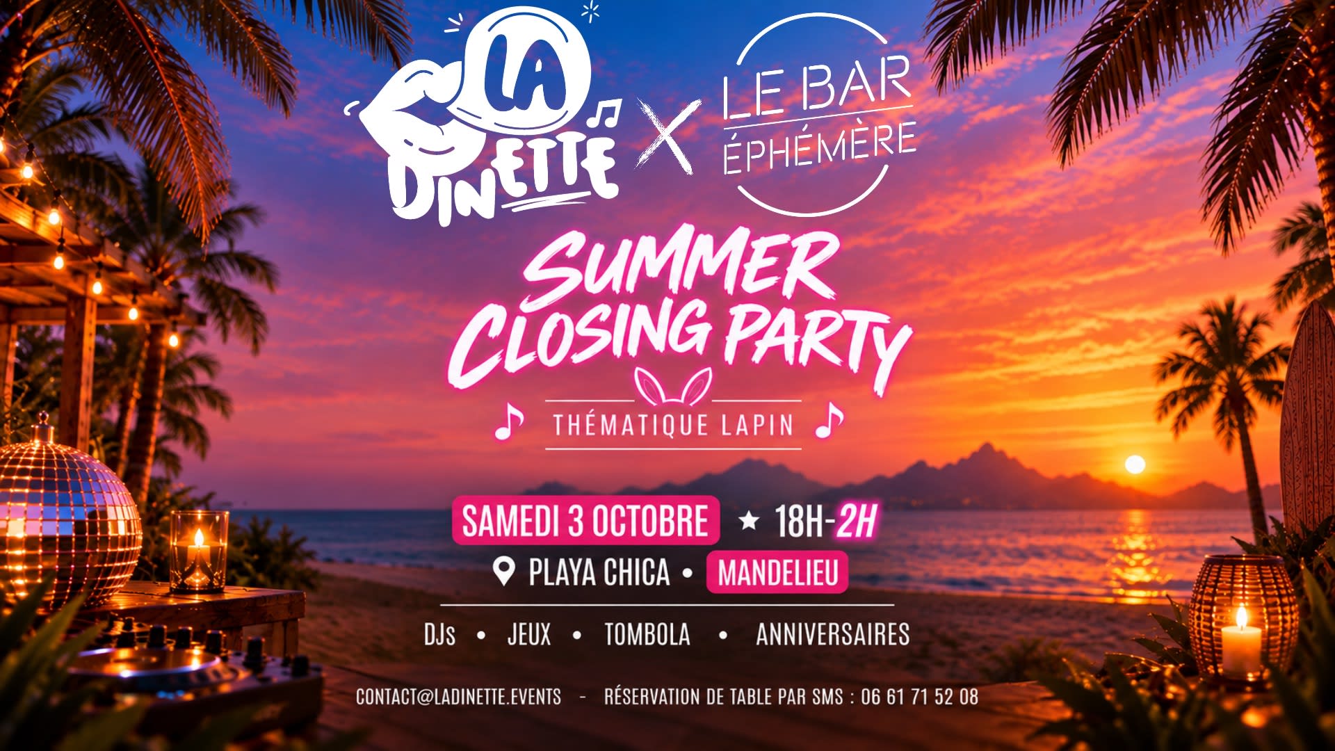 La Dinette X Le Bar Ephemere - Summer Closing Party