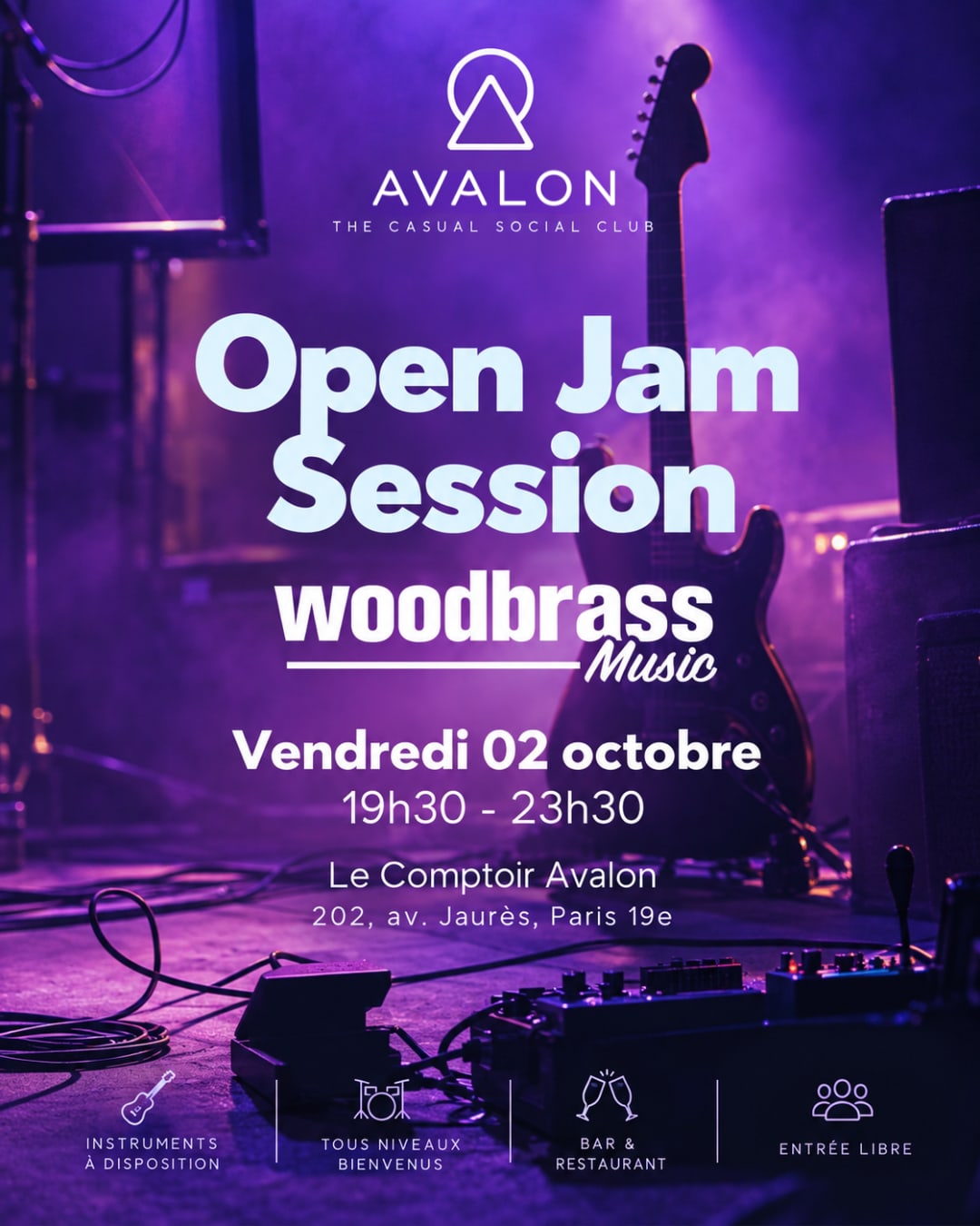 Open Jam Session - Woodbrass X Le Comptoir Avalon