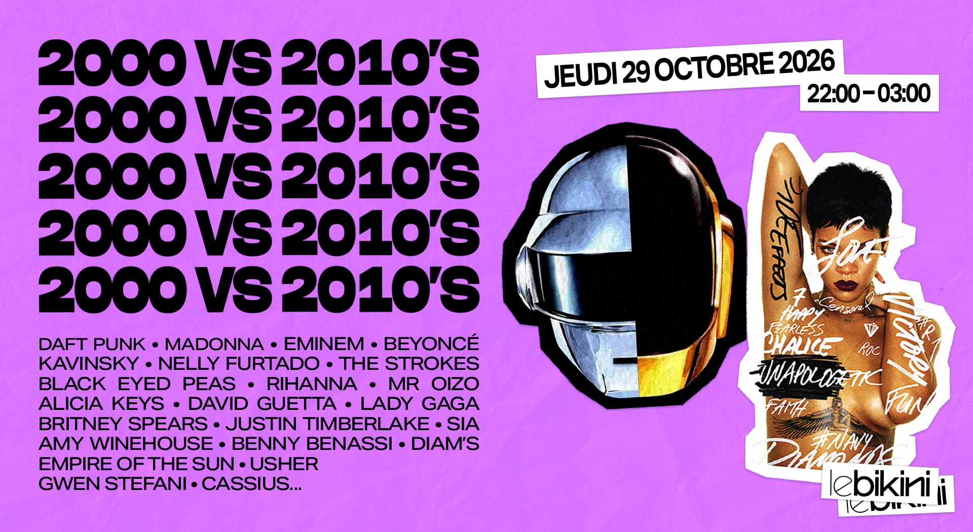 Soirée Années 2000 Vs 2010