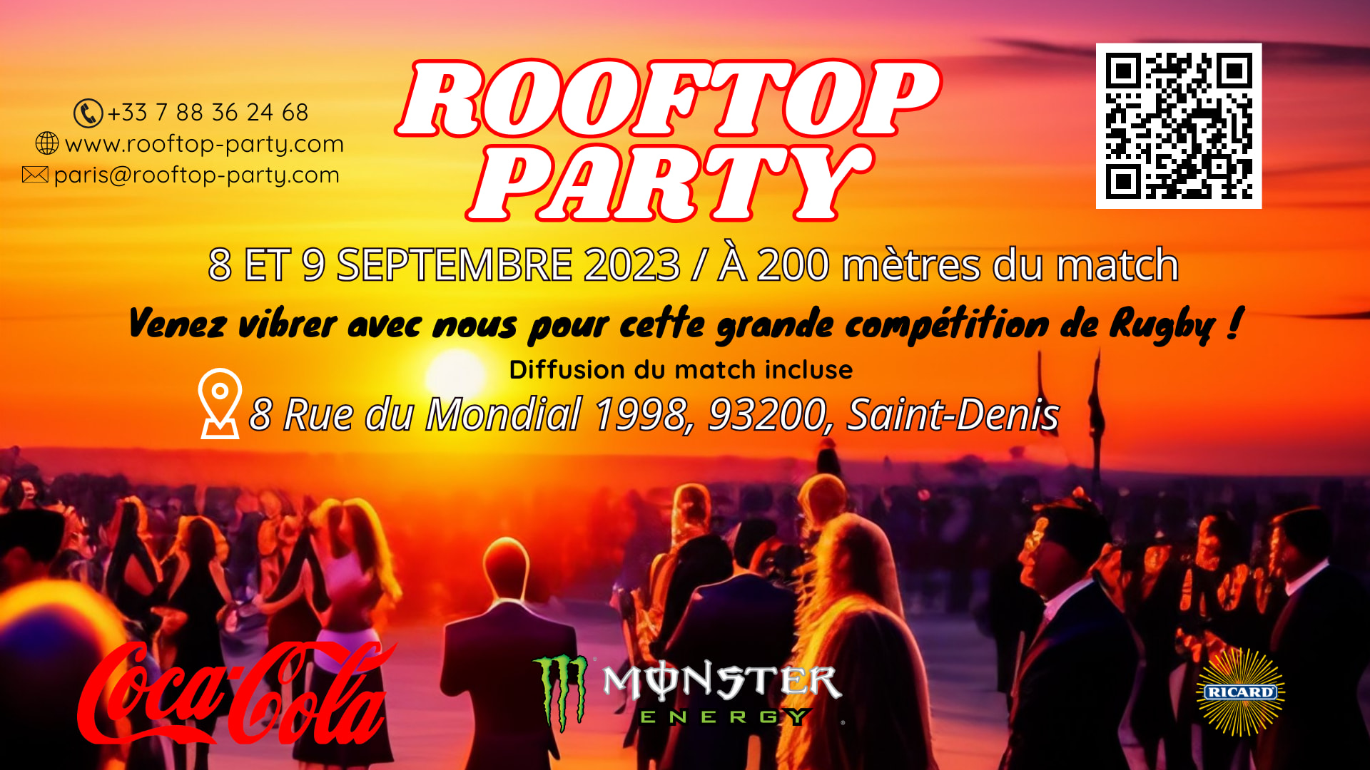 Rooftop Face Au Colisée Du Rugby À 20 Mètres Du Match !