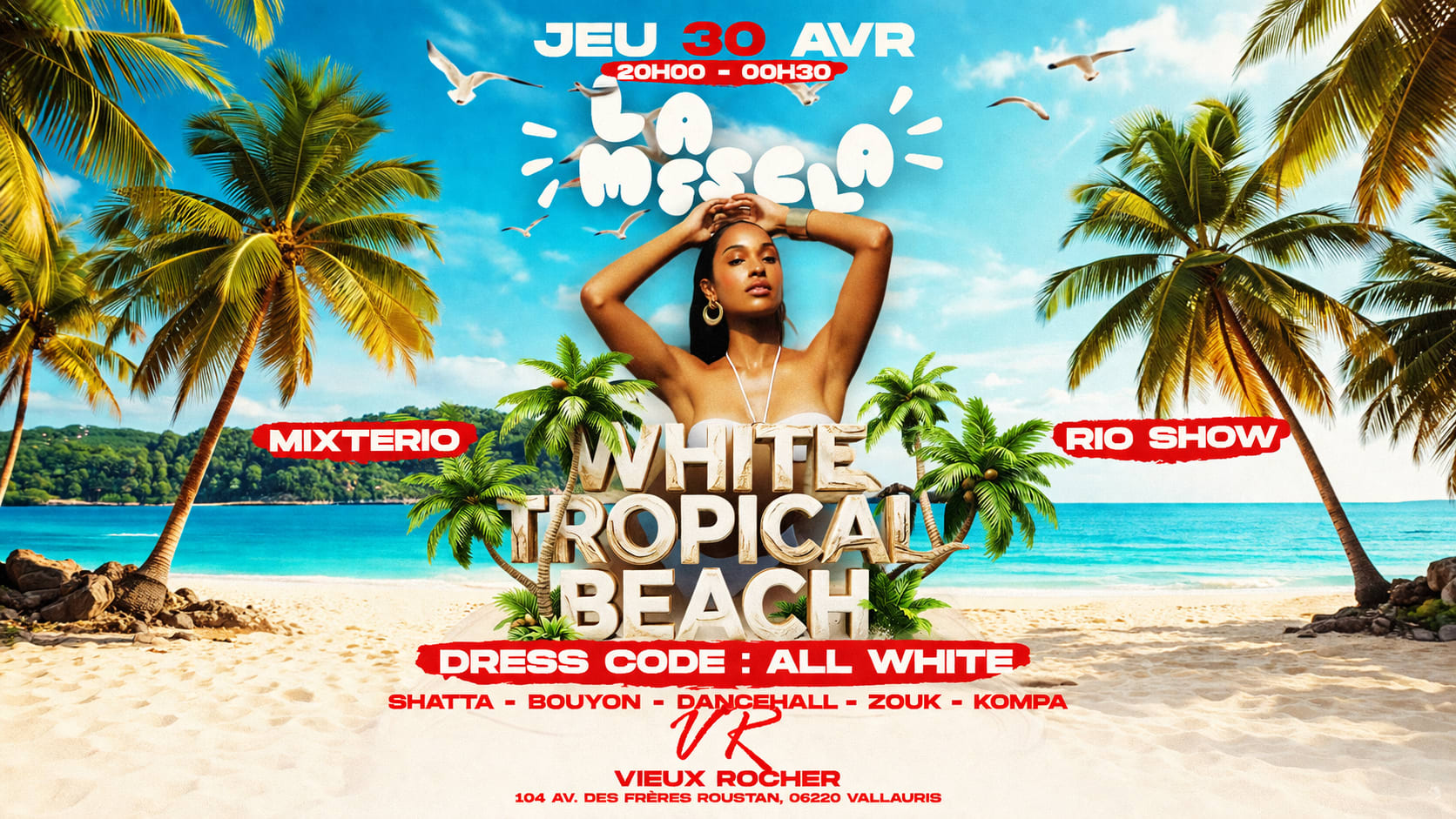 La Mescla : White Tropical Beach Party (Vallauris 06)