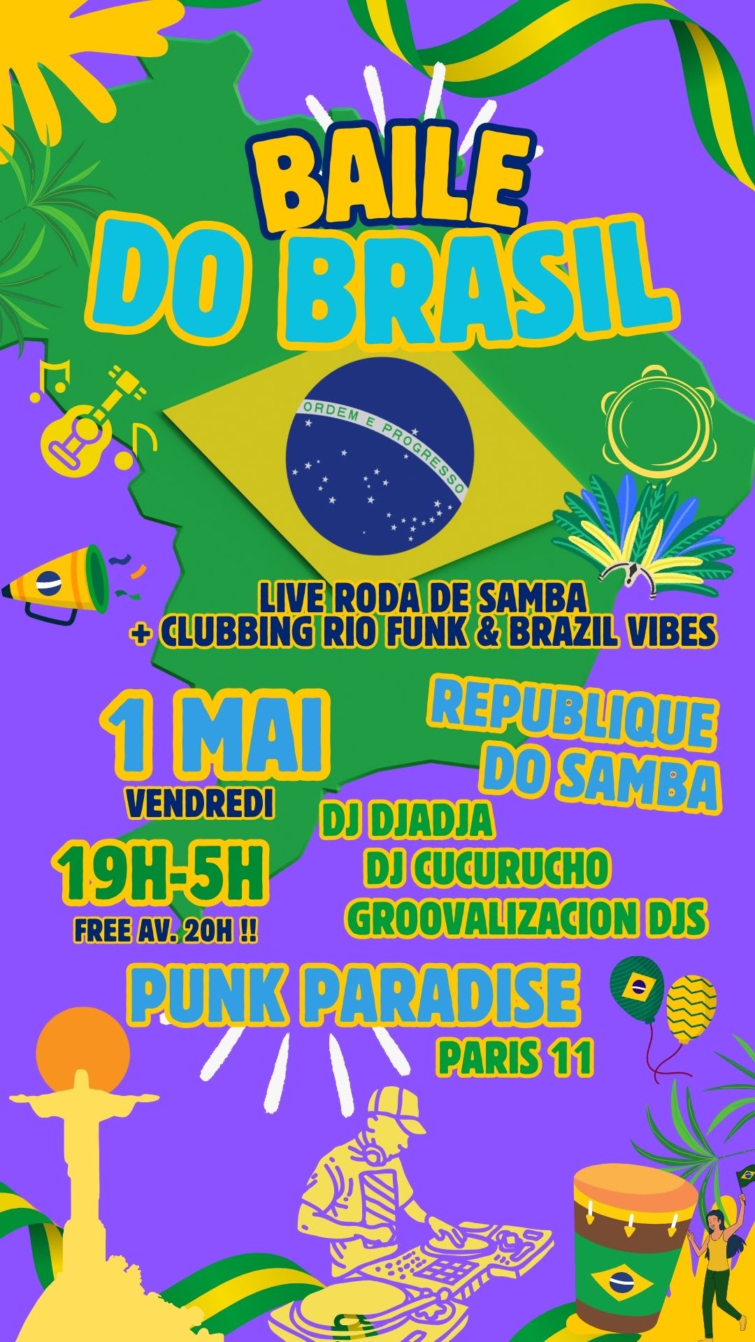 Baile Do Brasil #10 - Live Roda Samba + Djs 100% Brazil !