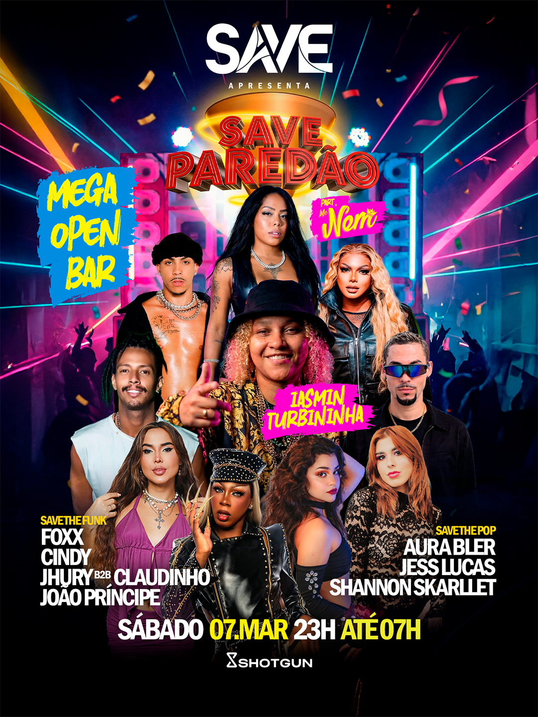 Save Paredão | Mega Open Bar | Sábado