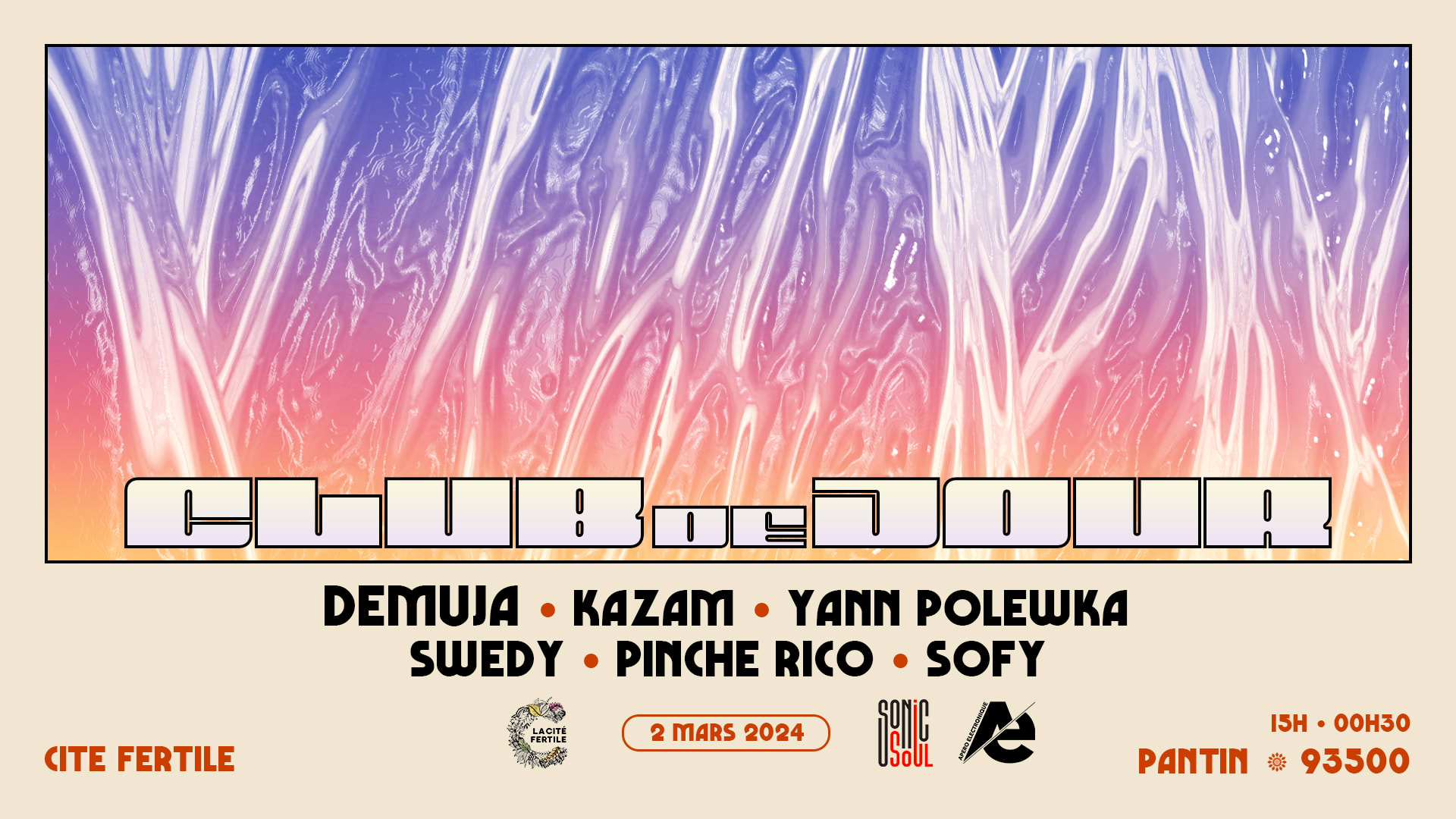 Club De Jour W/ Demuja, Sonic Soul Agency Et Ae
