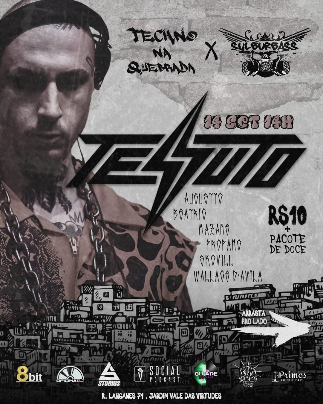 Techno Na Quebrada Sp Tessuto 14/09