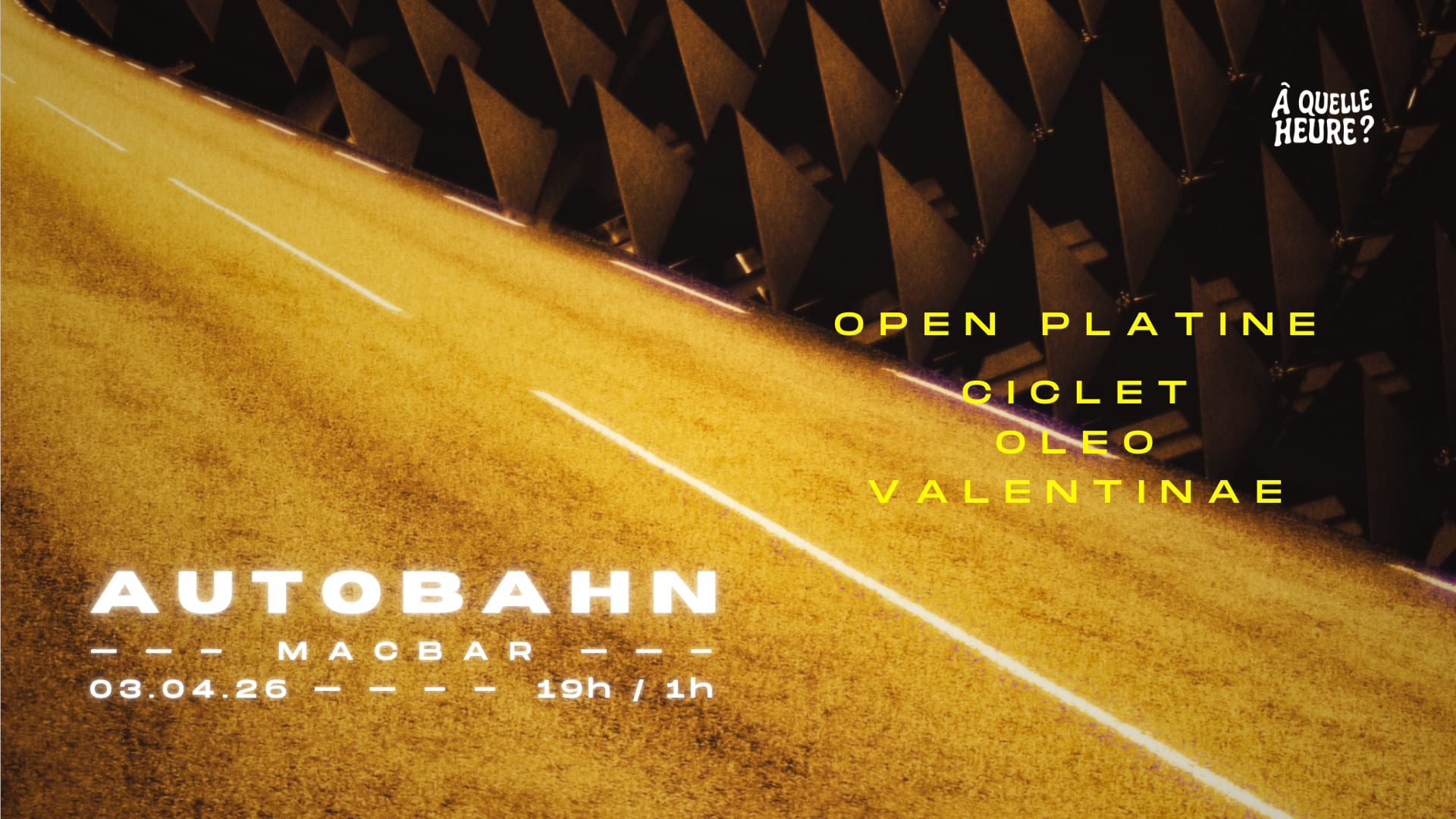 Autobahn X Macbar : Valentinae, Oleo, Ciclet