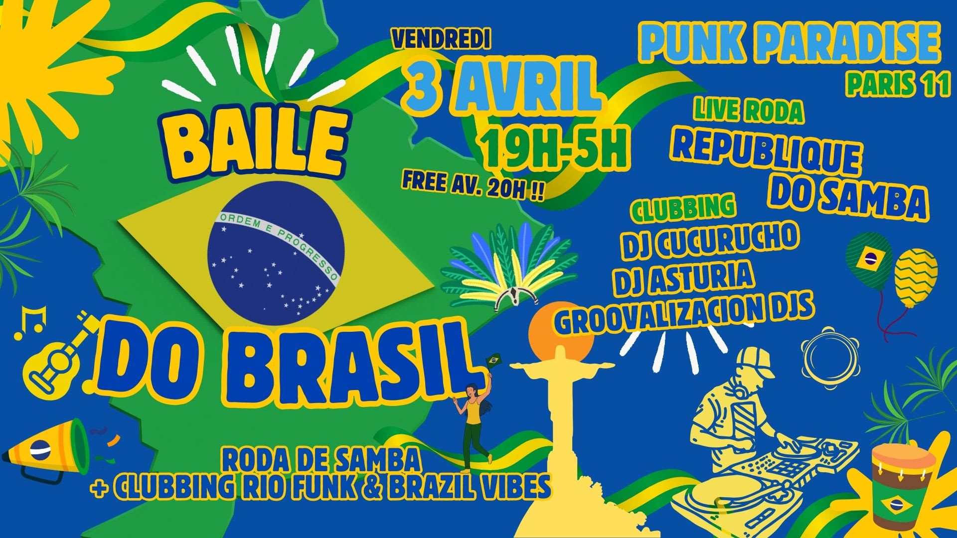 Baile Do Brasil #9 - Live Roda Samba + Djs 100% Brazil Vibes