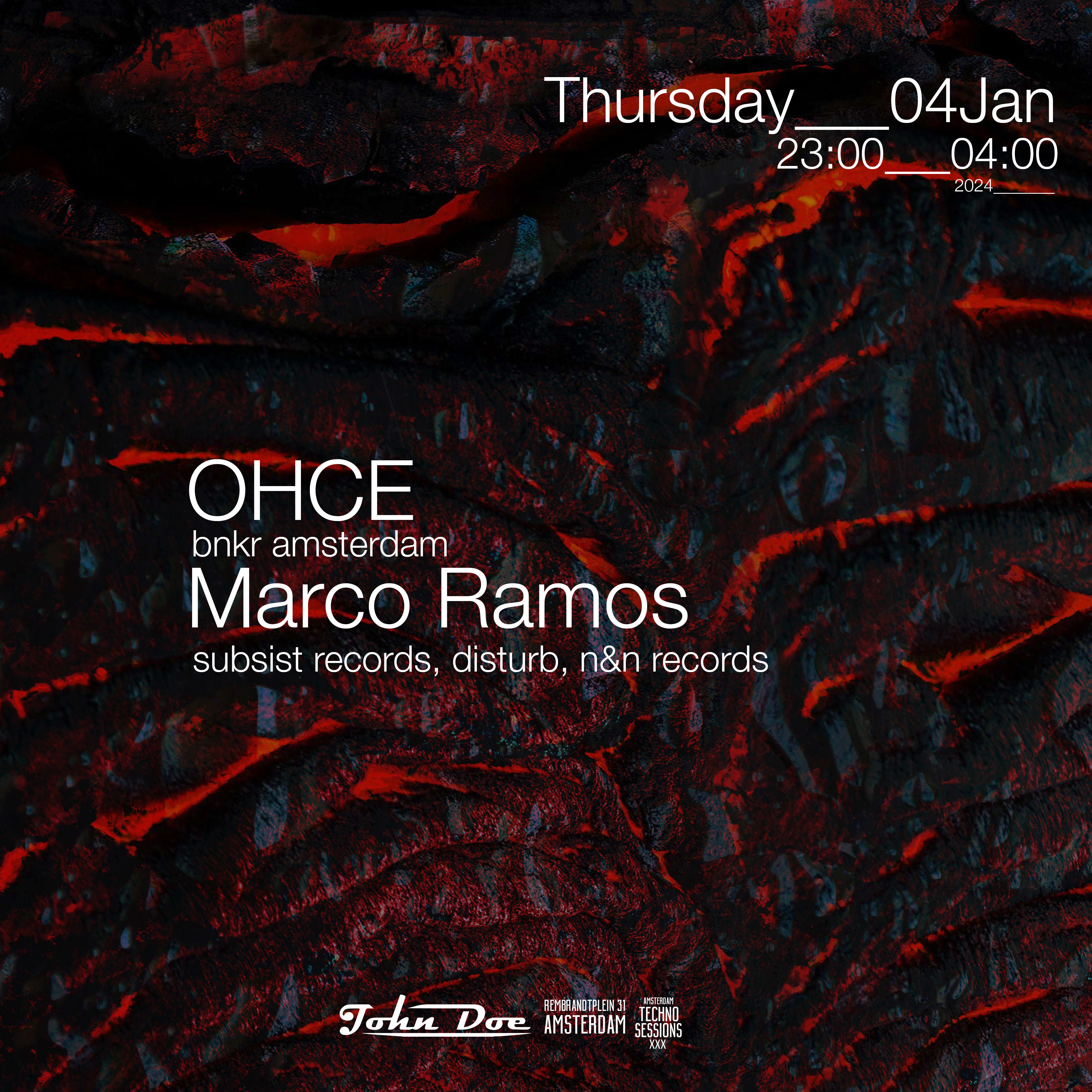 Amsterdam Techno Sessions W/ Ohce & Marco Ramos