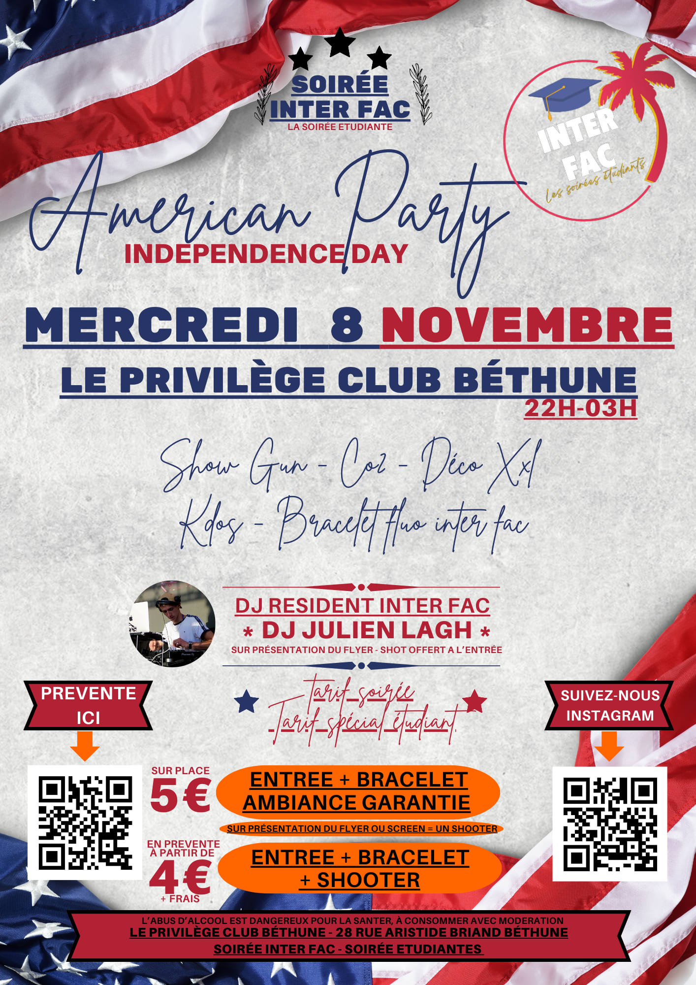 Inter Fac - Soirée American Party Béthune