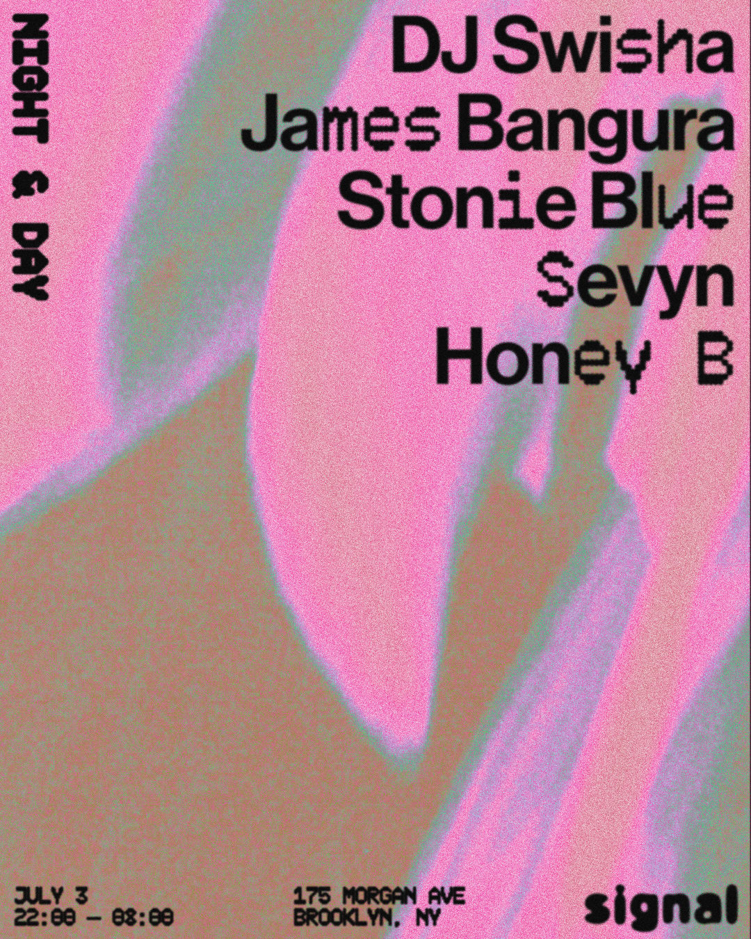 Night & Day: Dj Swisha, James Bangura, Stonie Blue, Sevyn