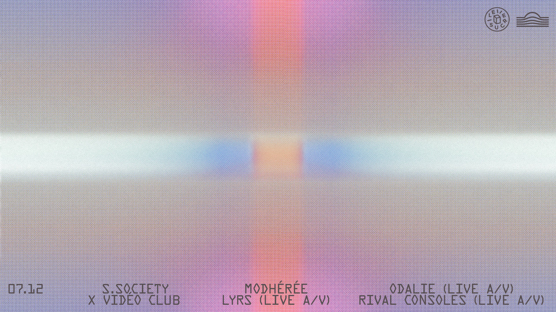 S.Society X Vidéo Club : Rival Consoles (Live A/V)...