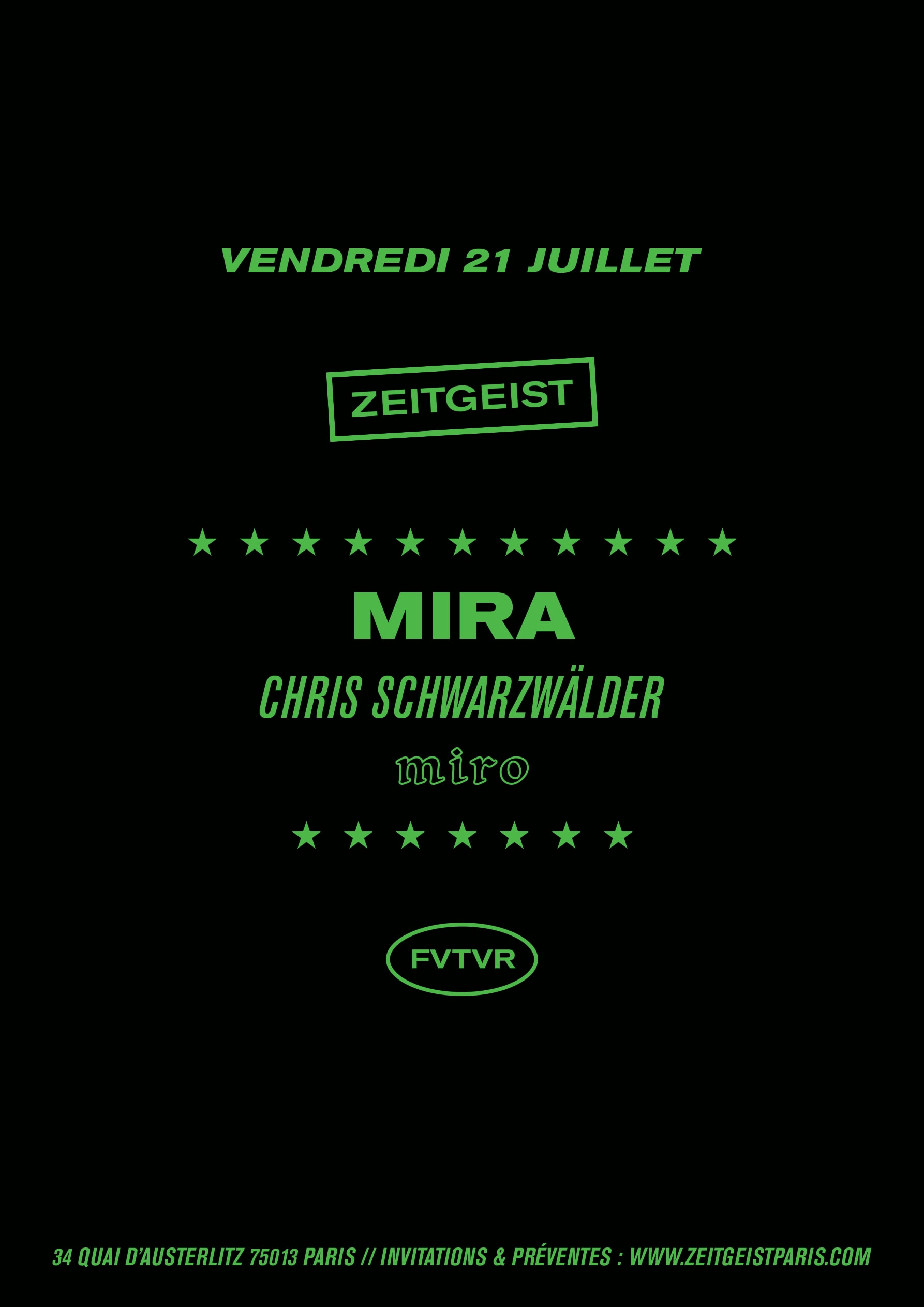 Zeitgeist Avec Mira & Chris Schwarzwalder