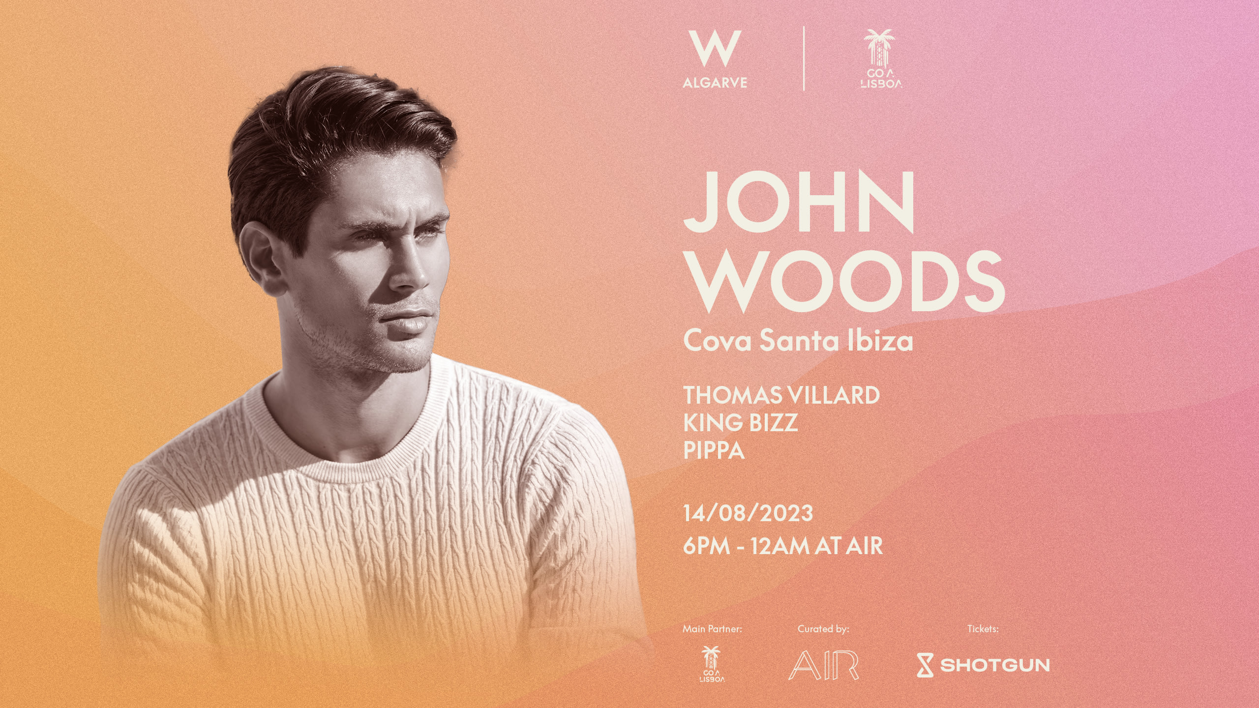 Mon 14 Aug • Go A W Algarve • John Woods & Special Guests
