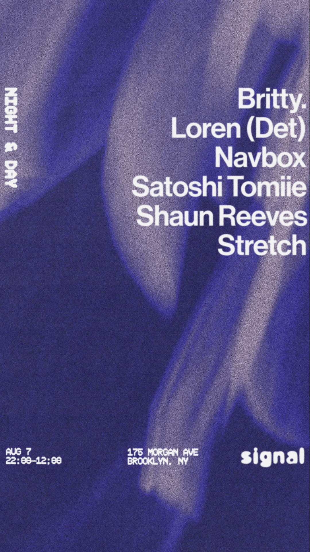 Night & Day: Satoshi Tomiie, Loren B2b Britty.