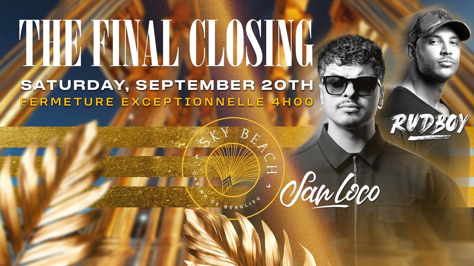 Sky Beach Final Closing : Samedi 20 Septembre