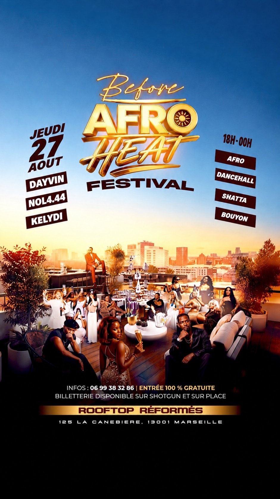 Before Afro Heat Festival 🔥 | Rooftop Gratuit