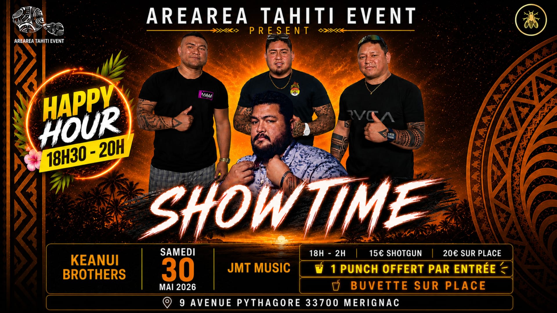 Arearea Tahiti Event X Keanui X Jmt Music À Bordeaux