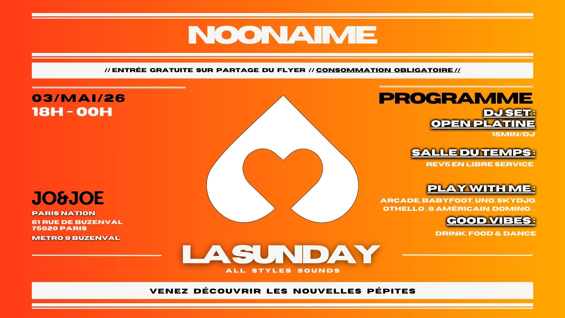 La Sunday - Dj Set, Connect, Food & Chill