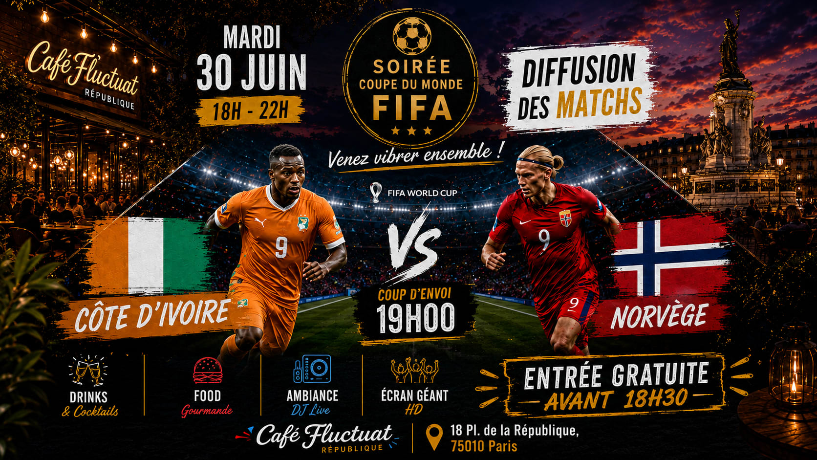 Cdm : Côte D'ivoire Vs Norvège - Open Air